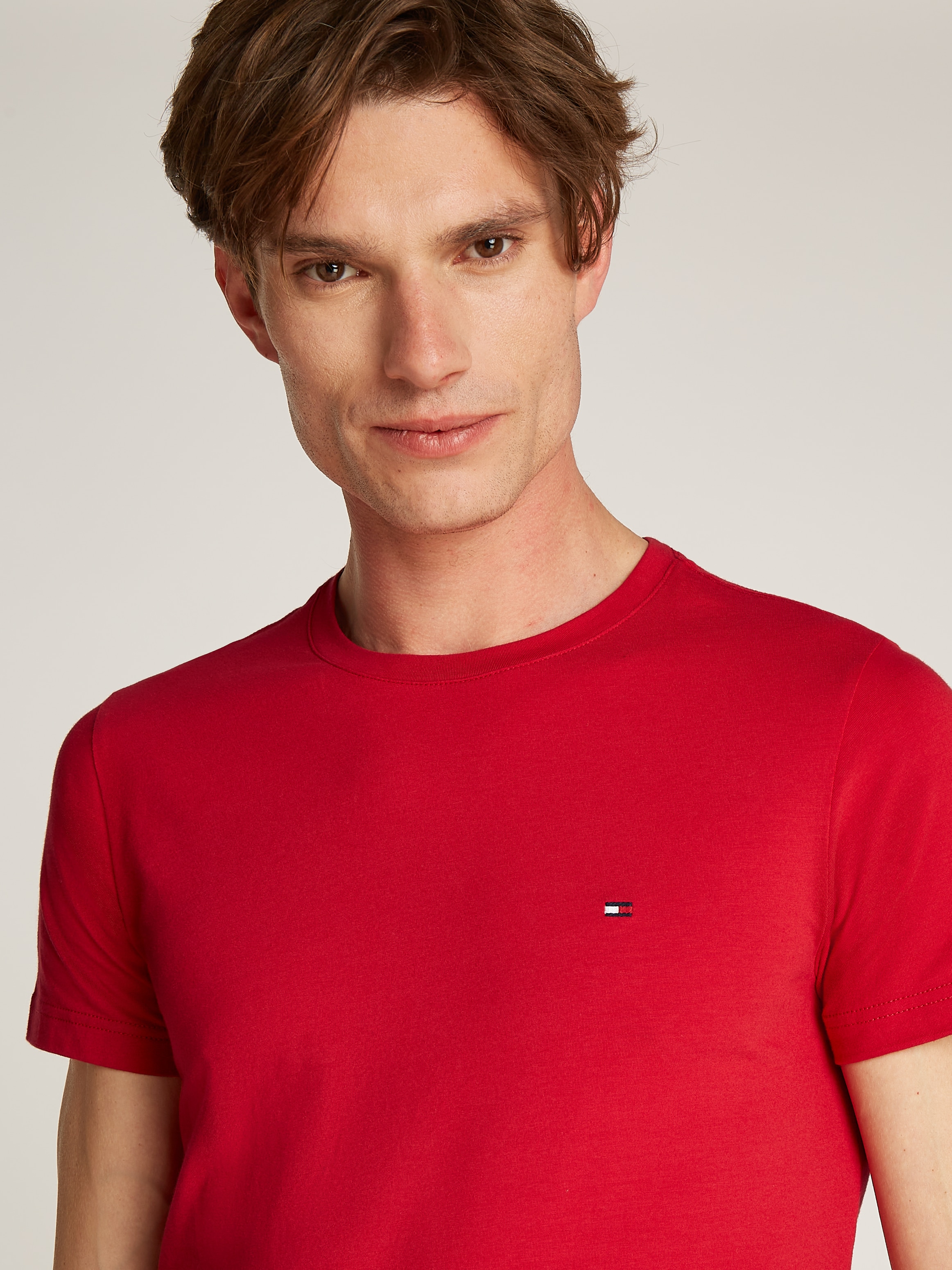 Tommy Hilfiger T-Shirt »STRETCH SLIM FIT TEE«, mit Rundhalsausschnitt