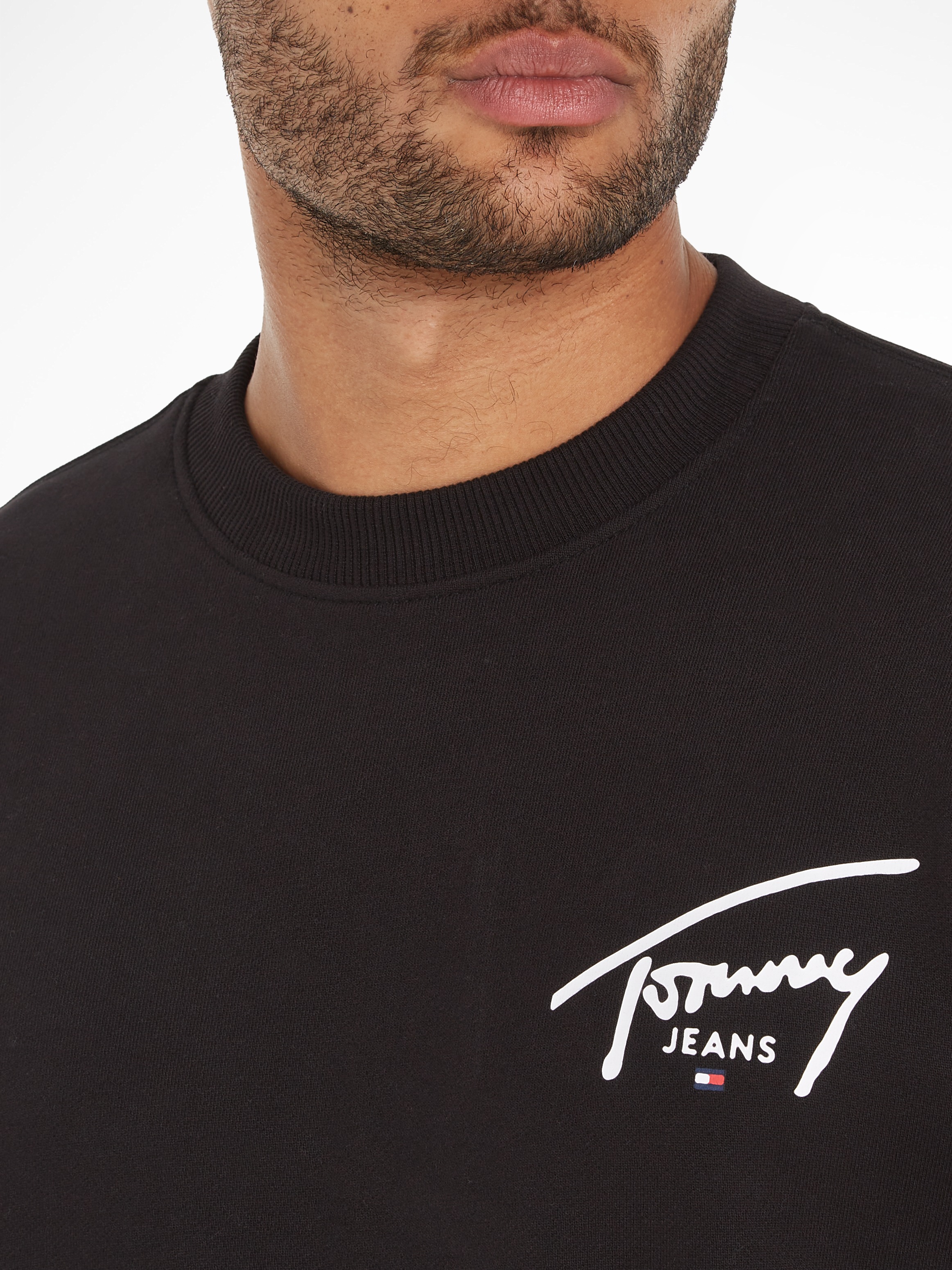 Tommy Jeans Plus Sweater »TJM REG ENTRY GRAPHIC CREW EXT«, Große Größen mit Logoschriftzug