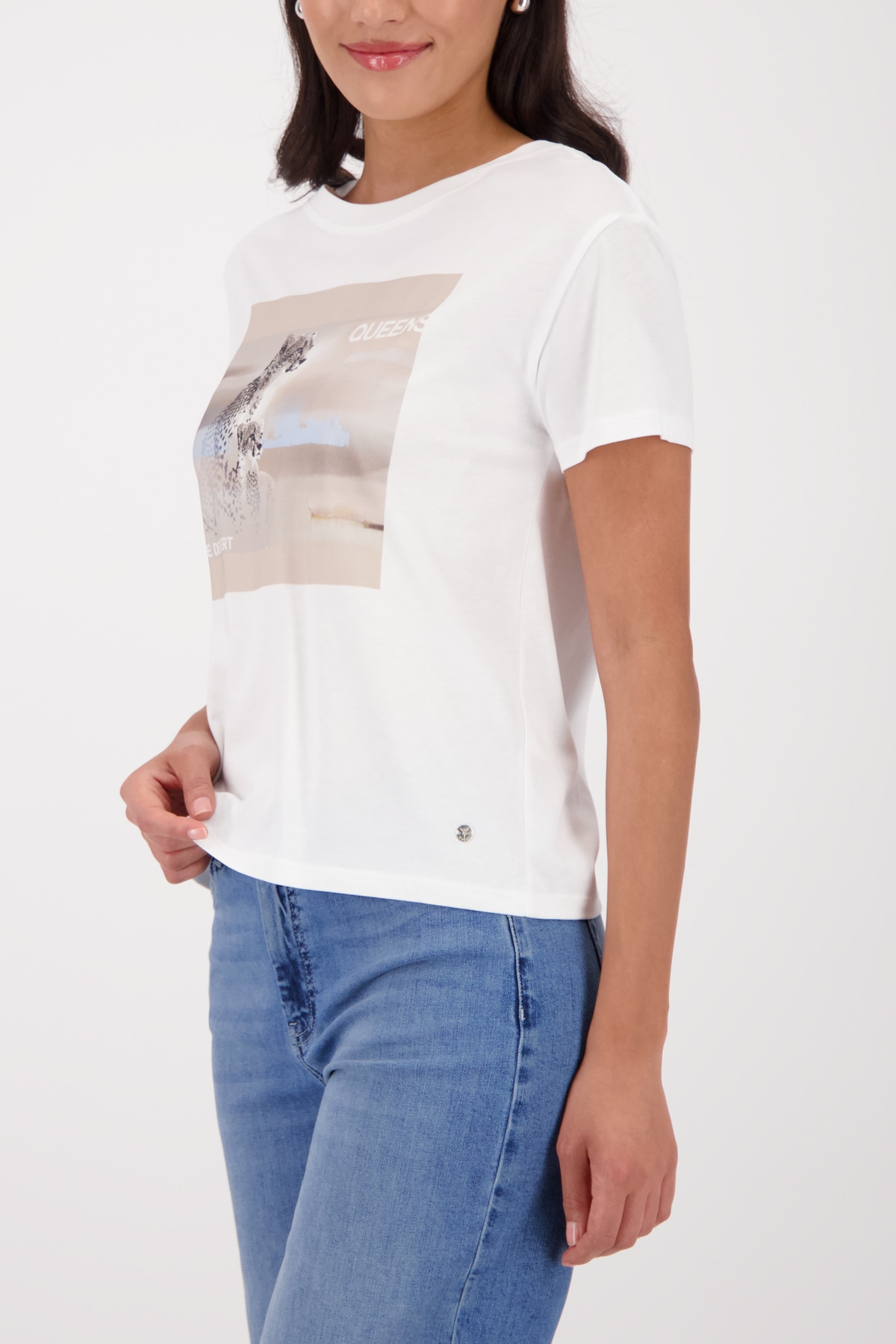 Monari T-Shirt »Shirt Leo platziert« Regular fit mit Leopardenprint