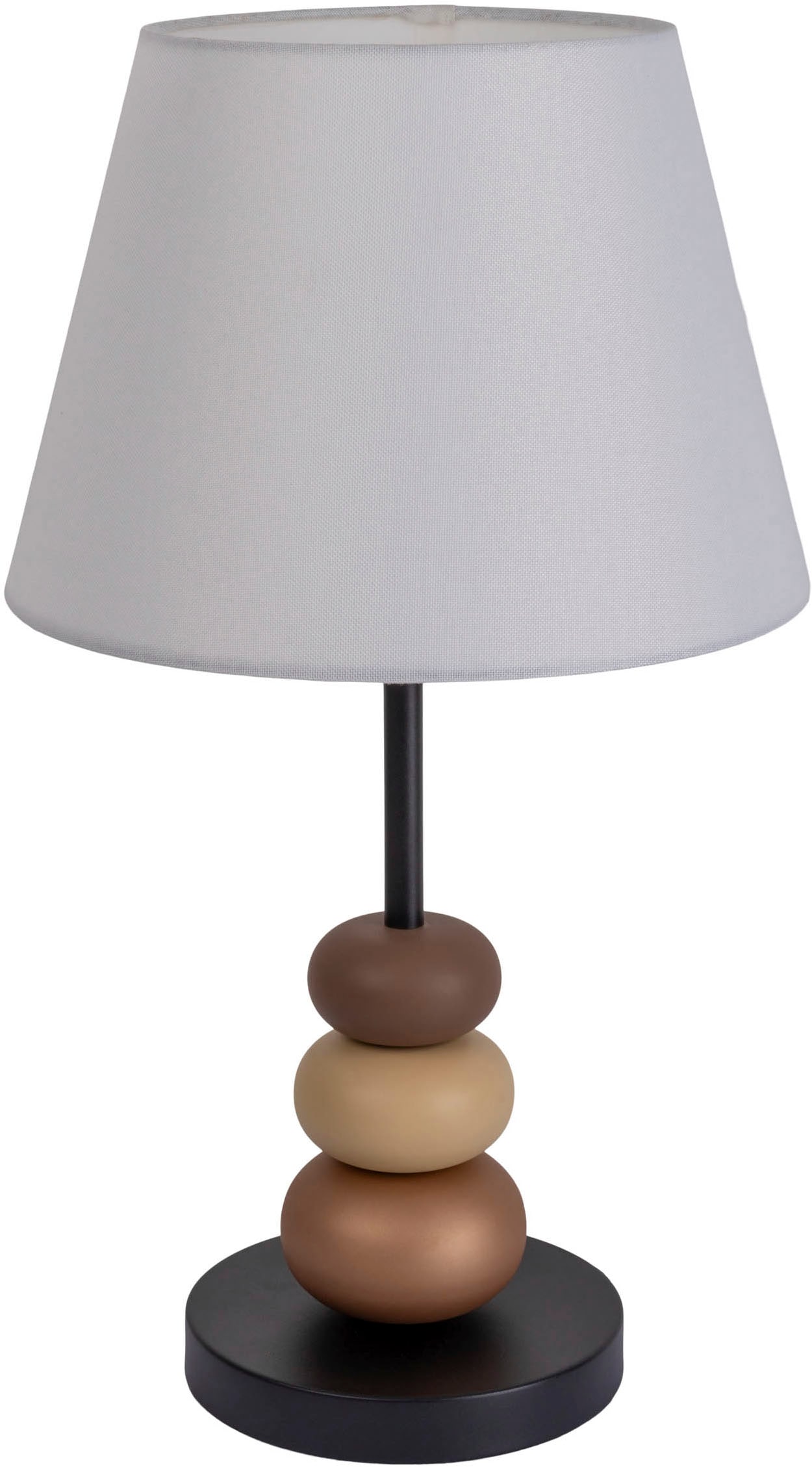 näve Tischleuchte »Elina« E27 1 Stk. H: 50cm, Textilschirm weiß, E27 max. 40W, Zuleitung 150cm schwarz