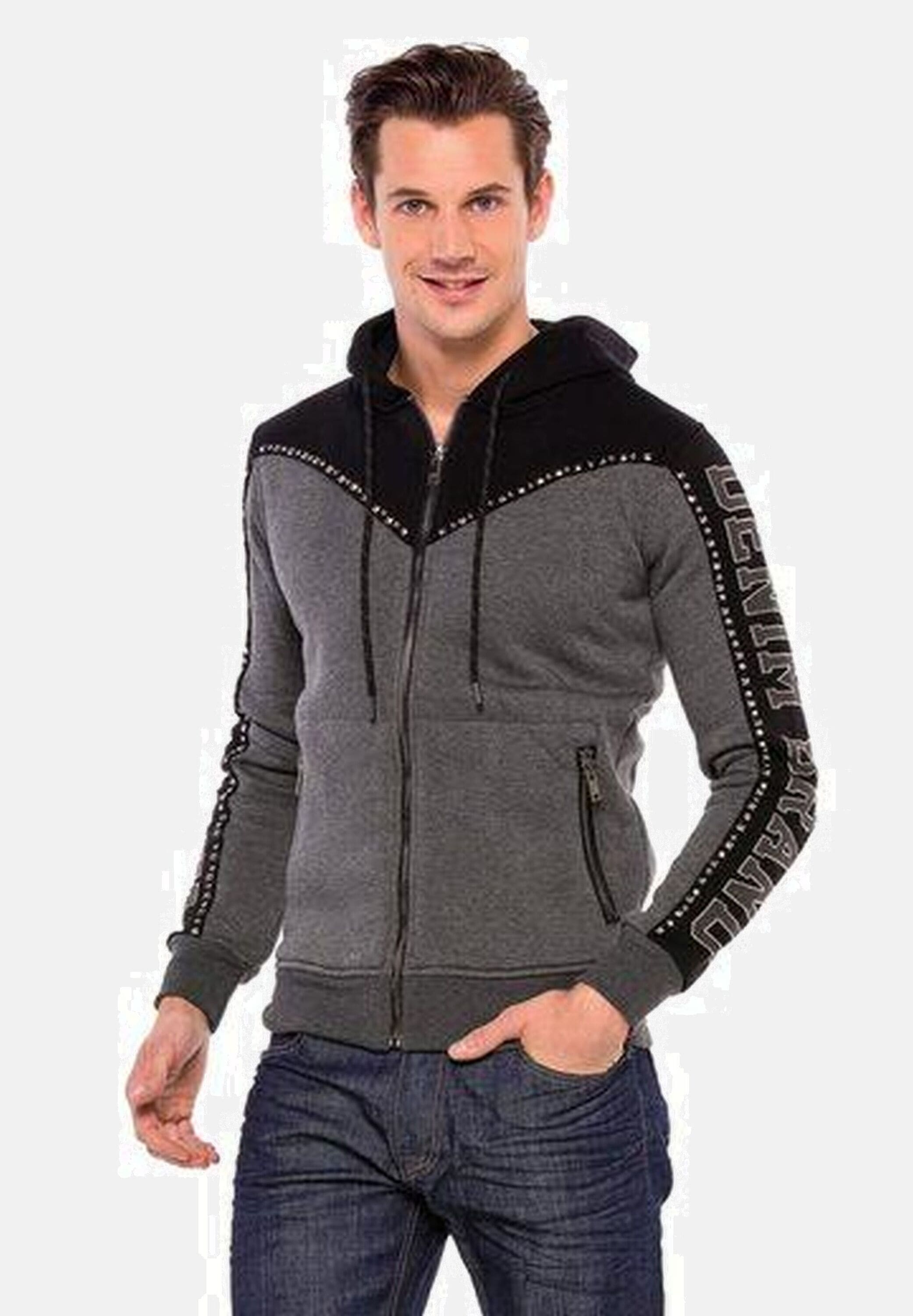 Cipo & Baxx Sweatjacke »Cipo & Baxx Sweatjacke« mit praktischen Kapuze, CL381
