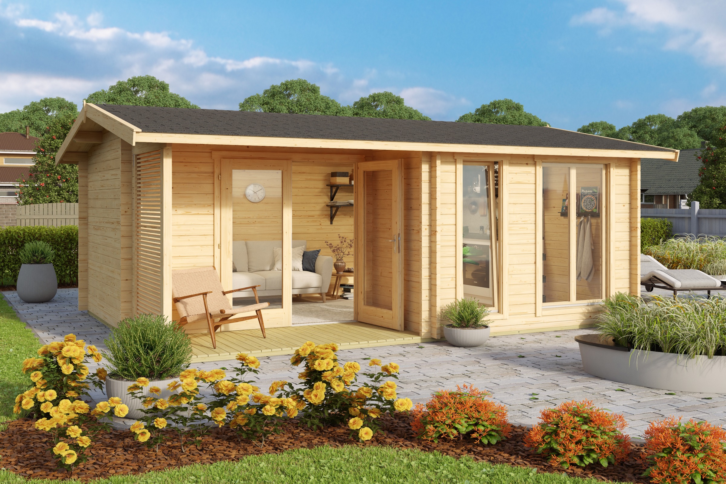 Nordic Holz Gartenhaus "BRIGHTON 44"