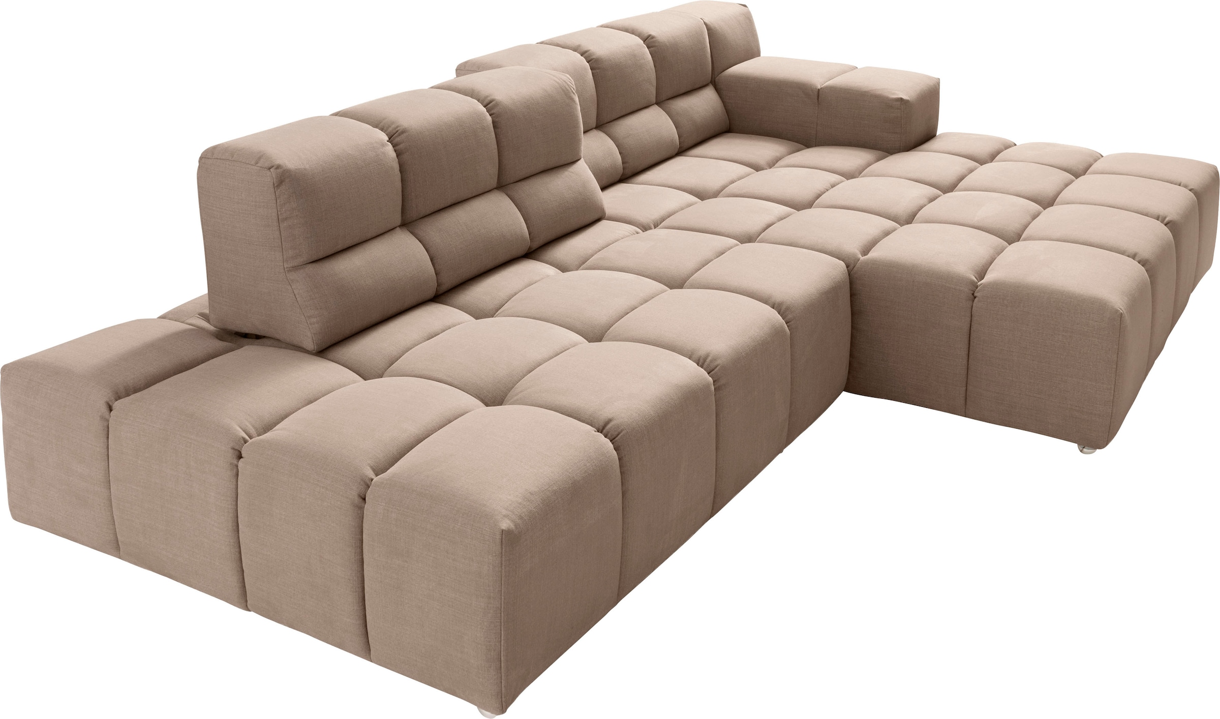 designwerk Ecksofa »Temple, Designsofa trifft hohen Sitzkomfort, L-Form« mit Sitztiefenverstellung