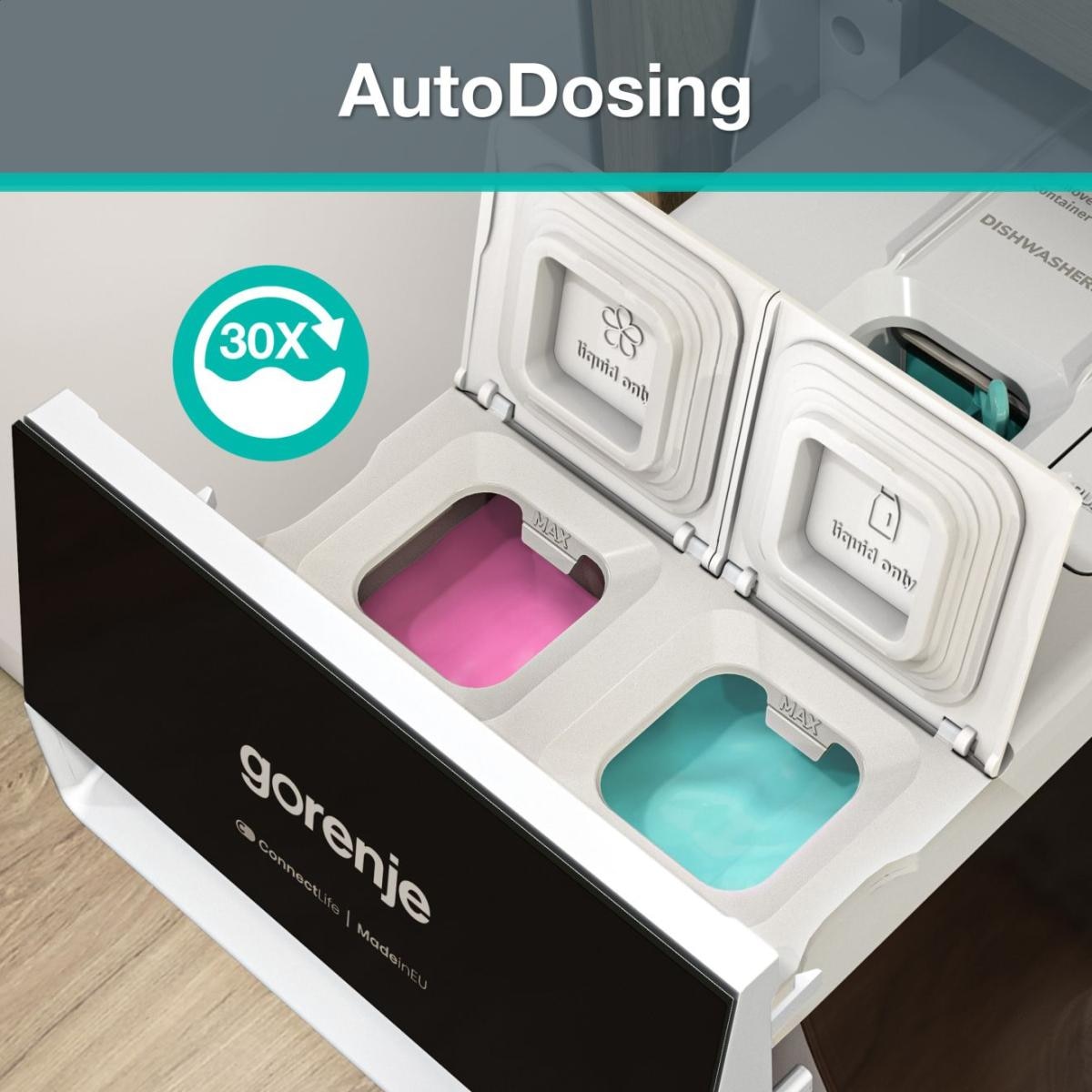 GORENJE Waschmaschine G800 »WG814A5T4« 10 kg 1400 U/min 50% besser als Energieklasse A, farbiges TFT-Display, Auto-Dosierung