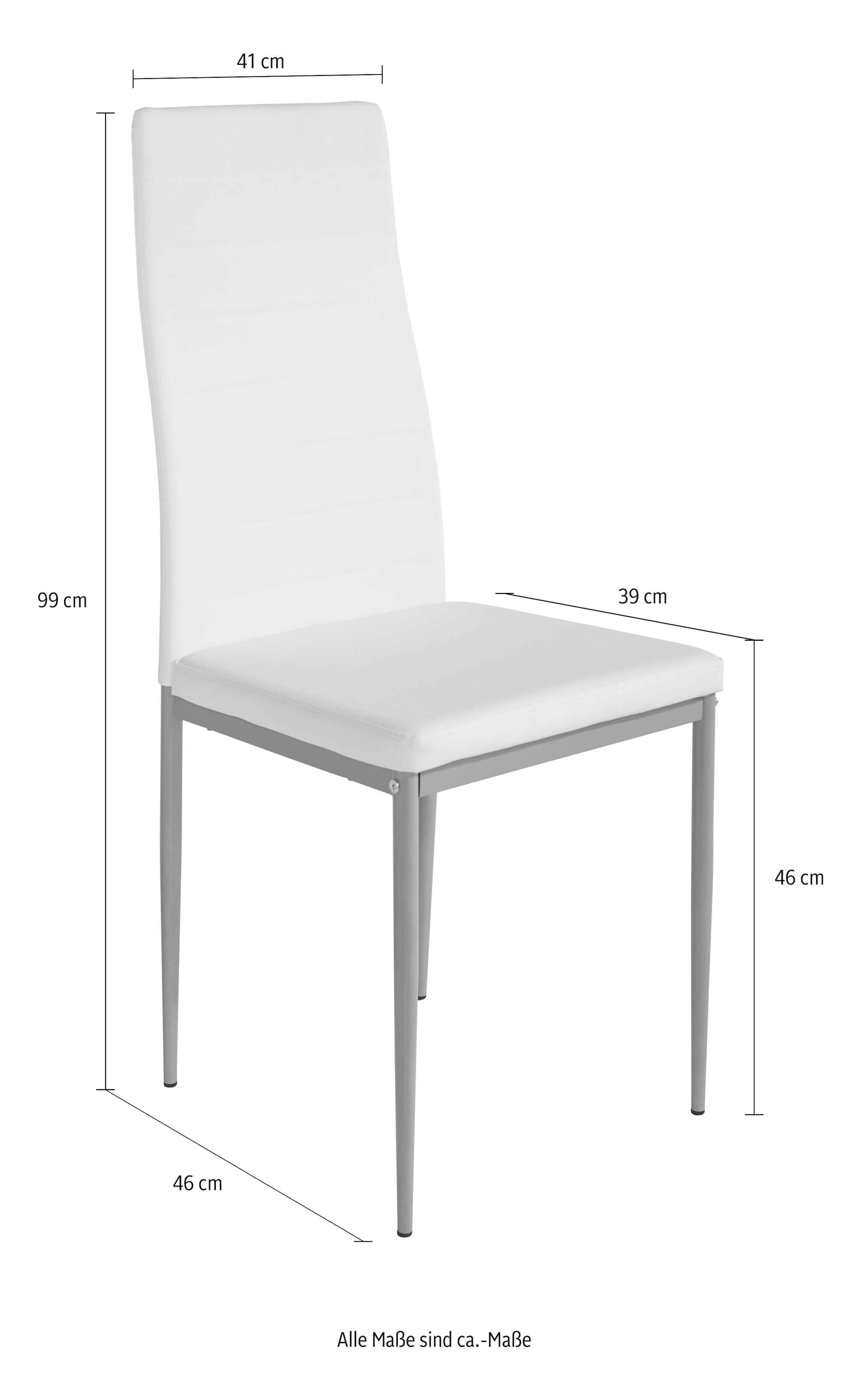 Home affaire Esszimmerstuhl »Pluto«, (Set), 4 St., Kunstleder, Bezug in Kunstleder