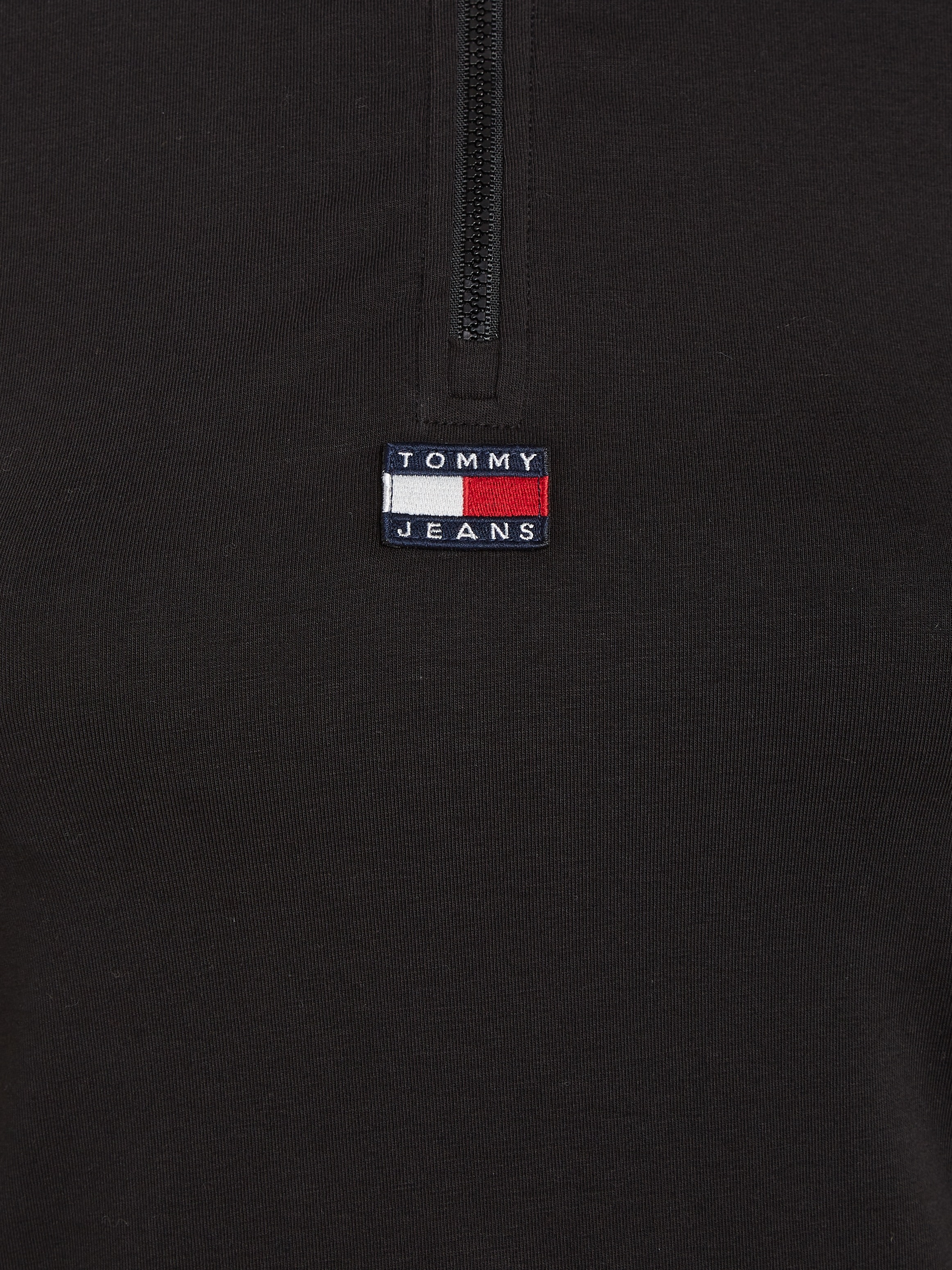 Tommy Jeans Langarmshirt »TJW XS BADGE 1/4 ZIP MOCKNECK LS«