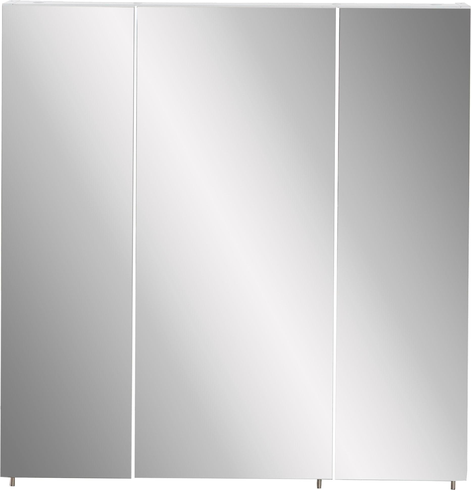 Schildmeyer Spiegelschrank »Basic«, Breite 70 cm, 3-türig, Glaseinlegeböden, Made in Germany