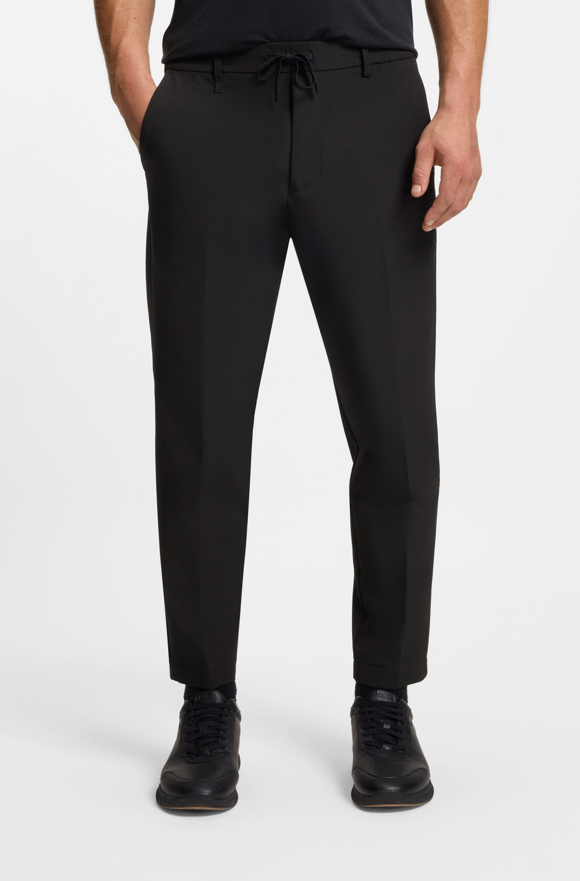 BOSS GREEN Webhose »T Convert«  Elastischer Taillenbund und Kordelzug, Gürtelschlaufen Anzughose