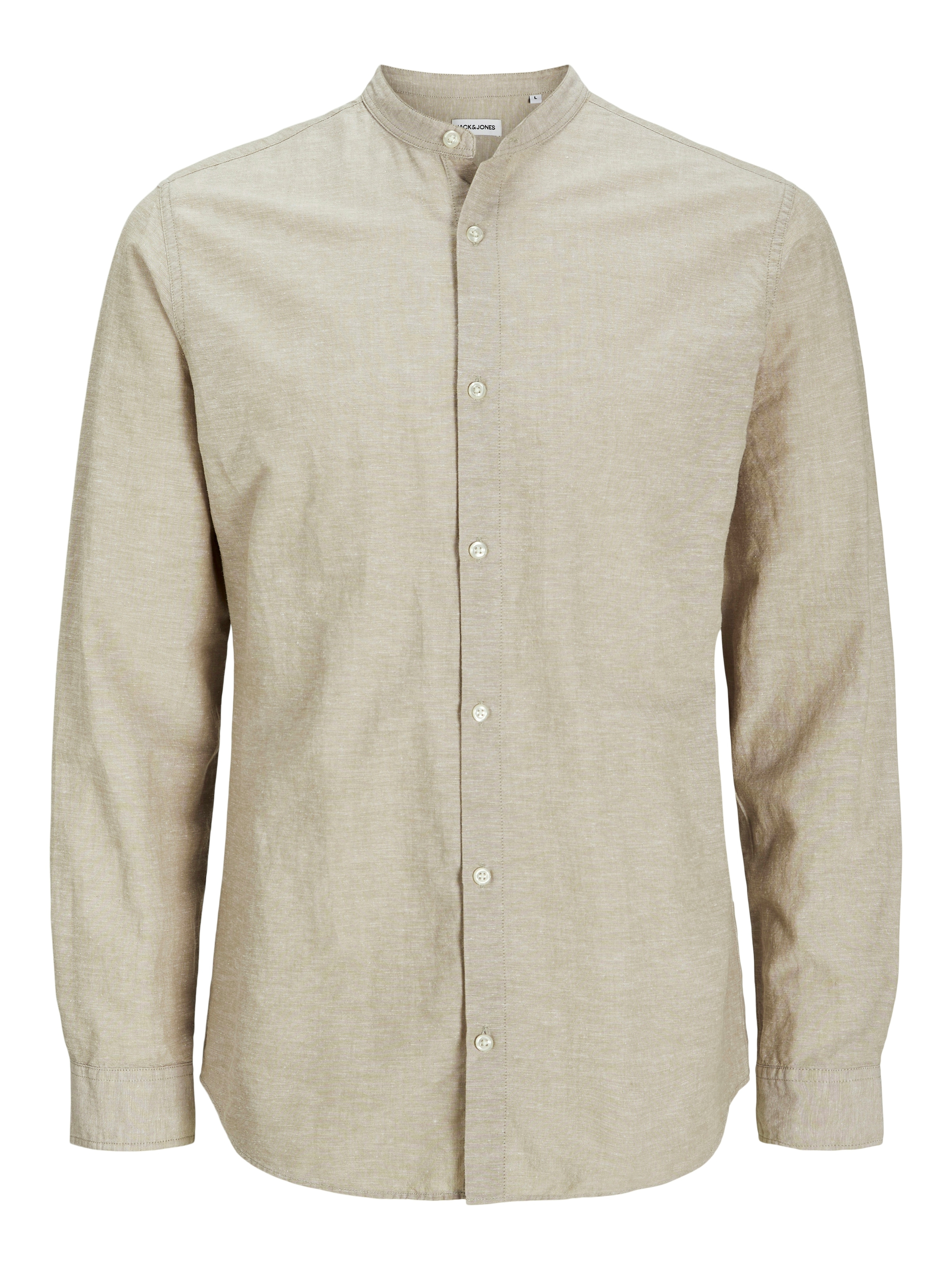 Jack & Jones PlusSize Langarmhemd »JJEBREEZE LINEN BLE BAND SHIRT LS SN PLS«
