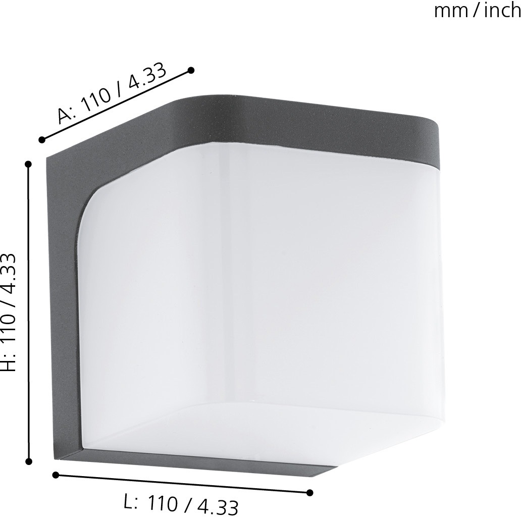 EGLO LED Außen-Wandleuchte »JORBA«, 1 flammig, Leuchtmittel LED-Board | LED fest integriert