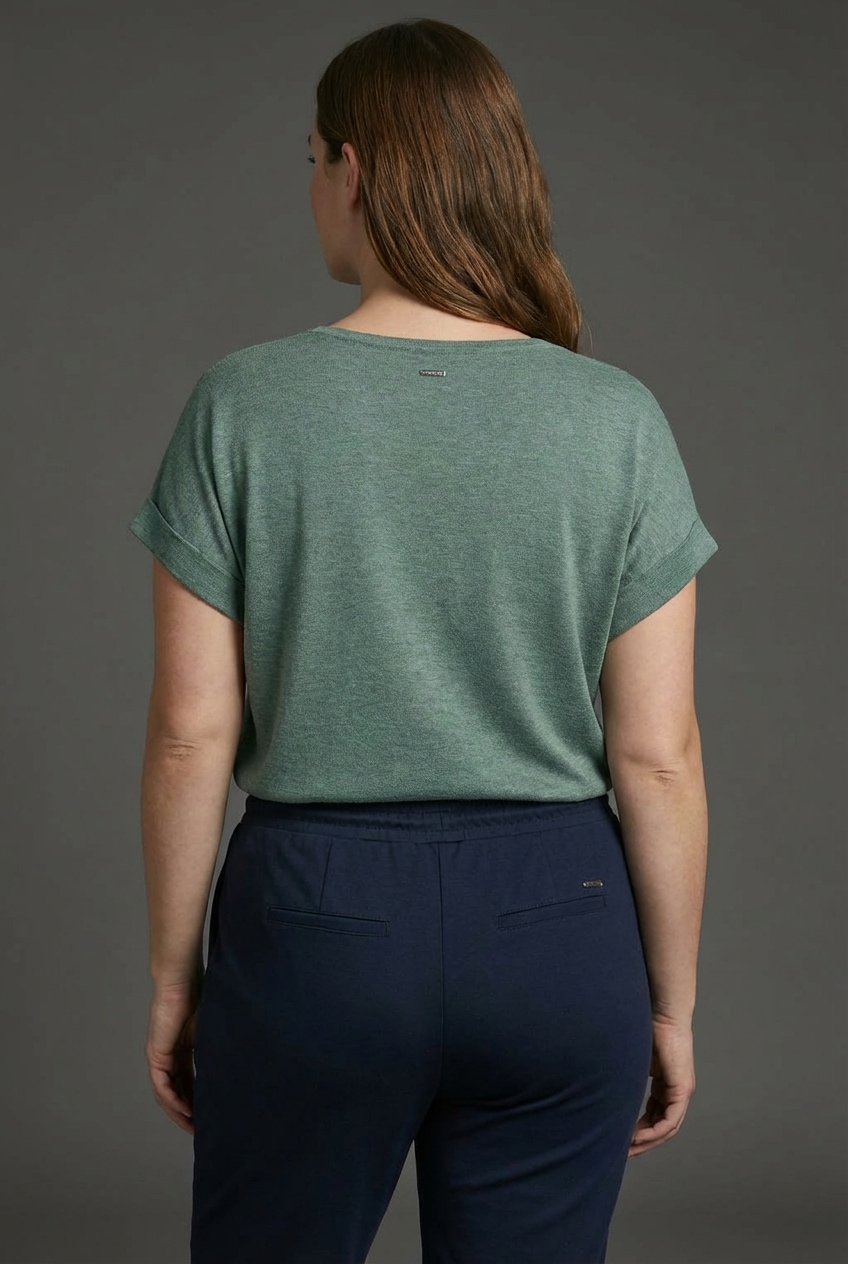 Laura Scott CURVE V-Ausschnitt-Pullover »Große Größen« sommerlicher Feinstrick mit figurschmeichelnder Passform