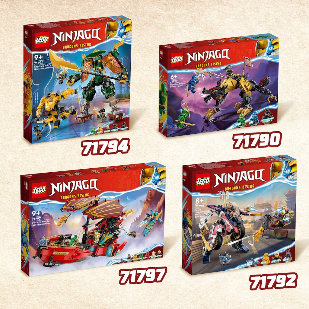 LEGO® Konstruktionsspielsteine »Ninja-Flugsegler im Wettlauf mit der Zeit (71797), LEGO® NINJAGO«, (1739 St.)