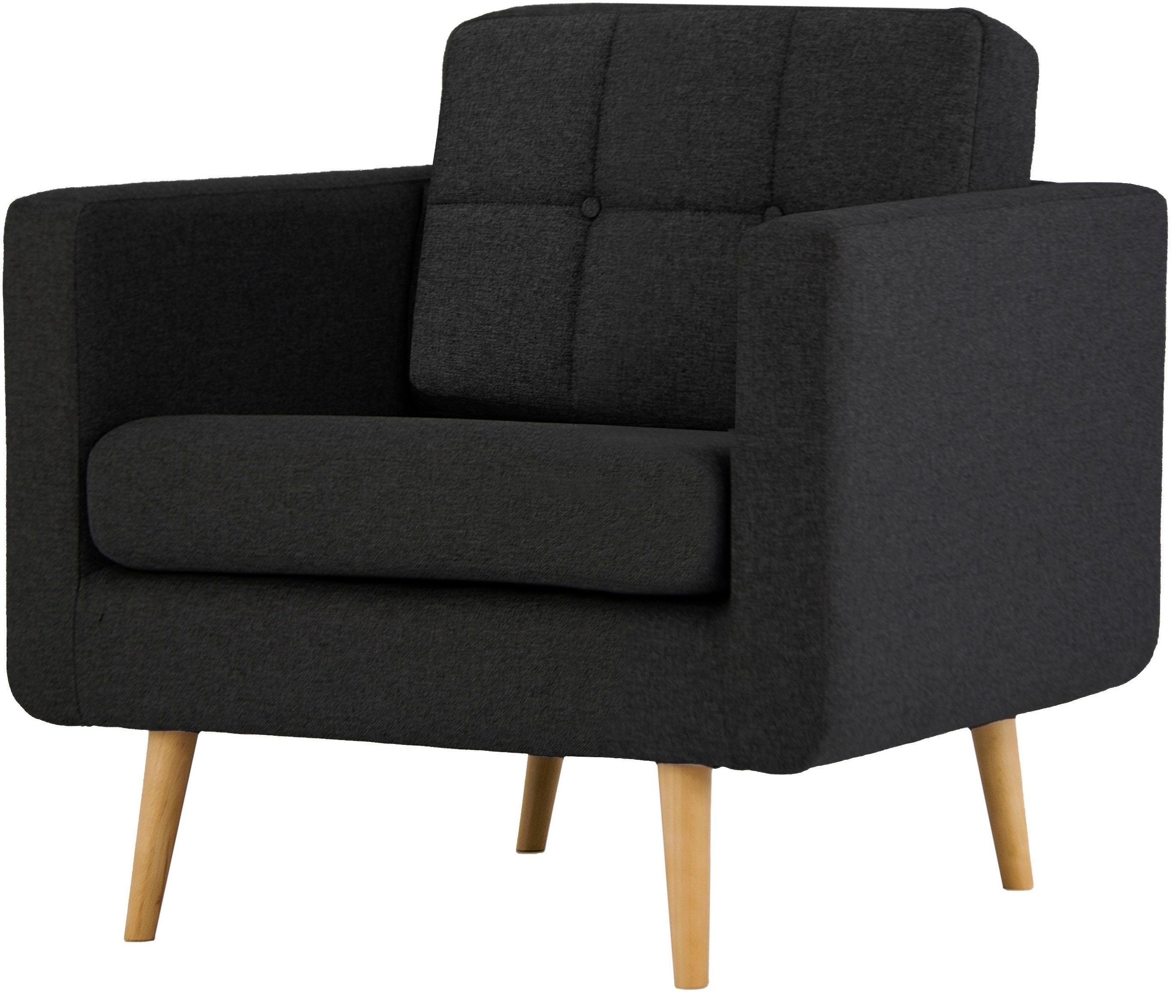 Home affaire Sessel »Brest«, mit Knopfheftung und Steppung im Rücken, geradliniges Design