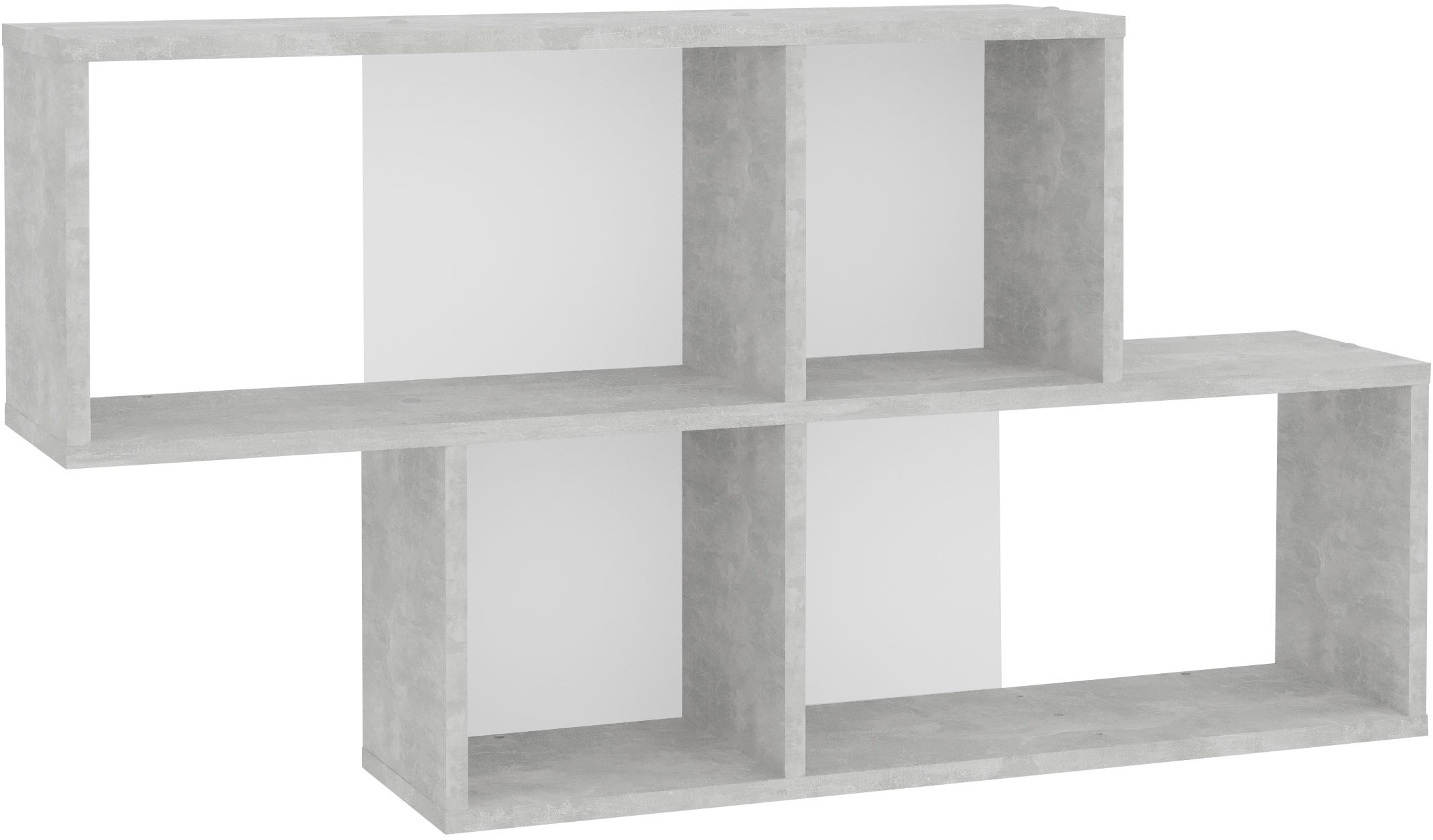 FMD Wandregal »Nora« Regal kompakt für Bücher und Accessoires, 100 cm breit, 53 cm hoch