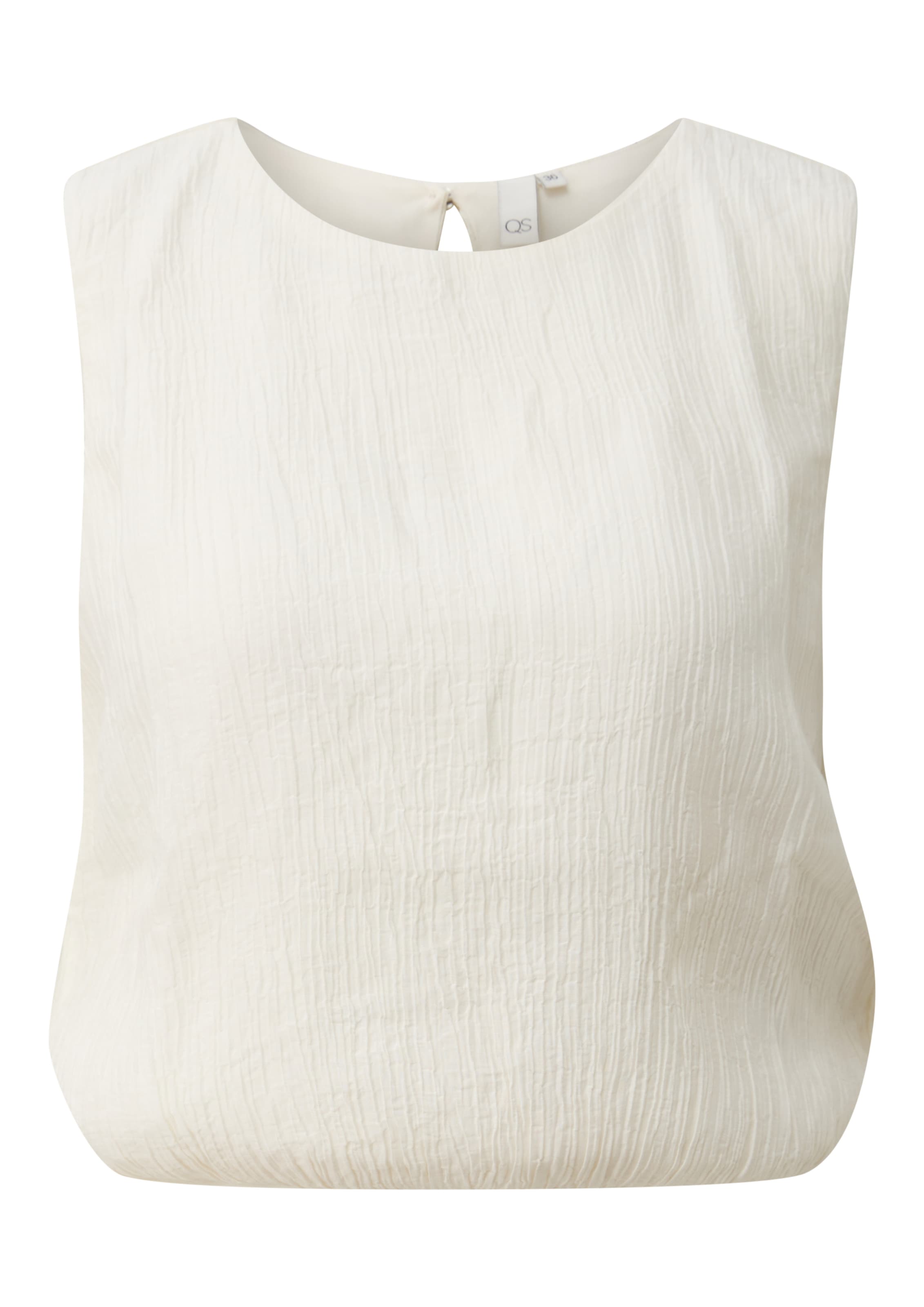 QS Blusentop Sommertop mit 1-Knopf-Verschluss hinten und in Crepe-Qualität