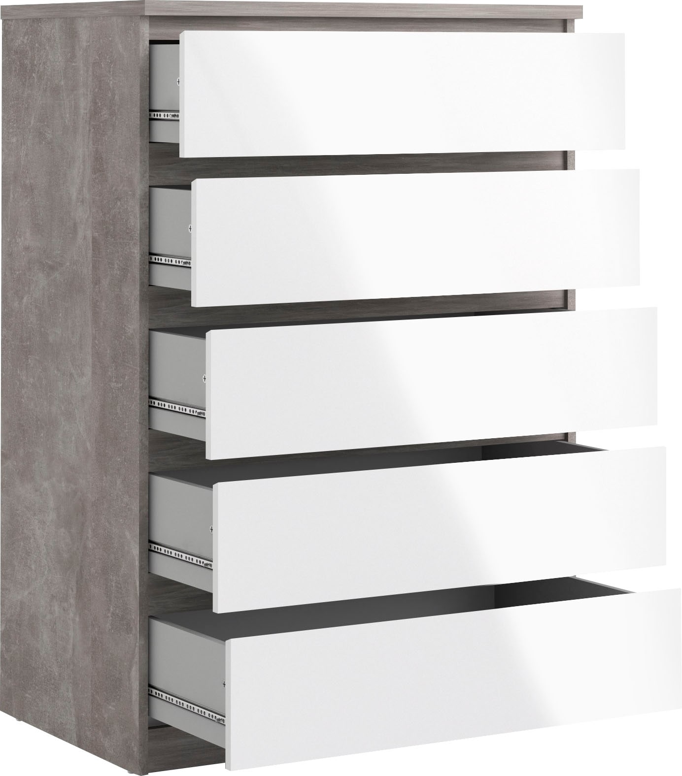 INOSIGN Kommode »Naia, Aufbewahrung, 5 Schubladen, Matt-Optik, grifflose Front« Modern, skandinavisches Design, in mehrere Farben, Hoch