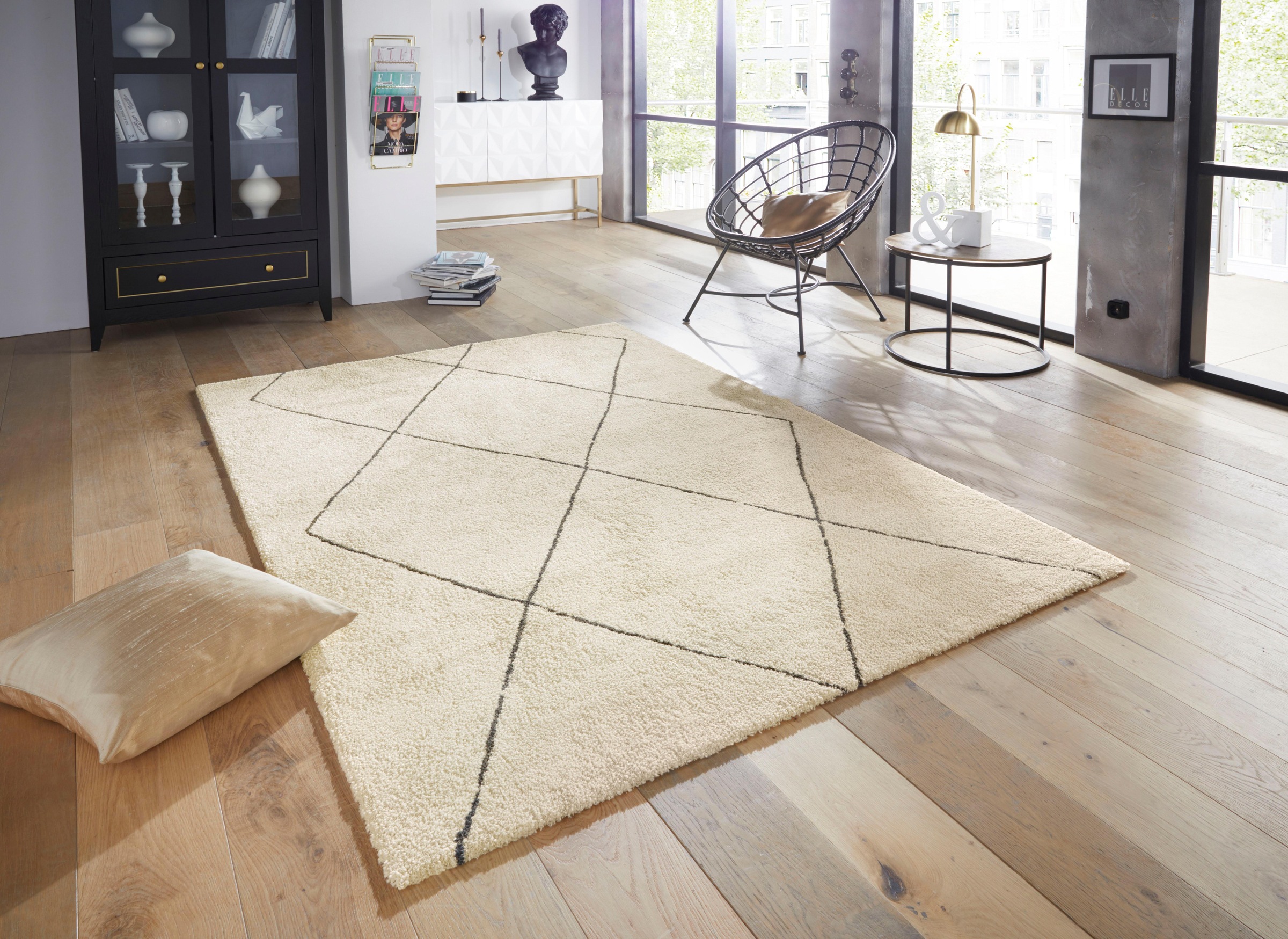 ELLE DECORATION Teppich »Massy«, rechteckig, 14 mm Höhe, Kurzflor, Teppich, Modern, Scandi, 3D Effekt, Wohnzimmer, Schlafzimmer