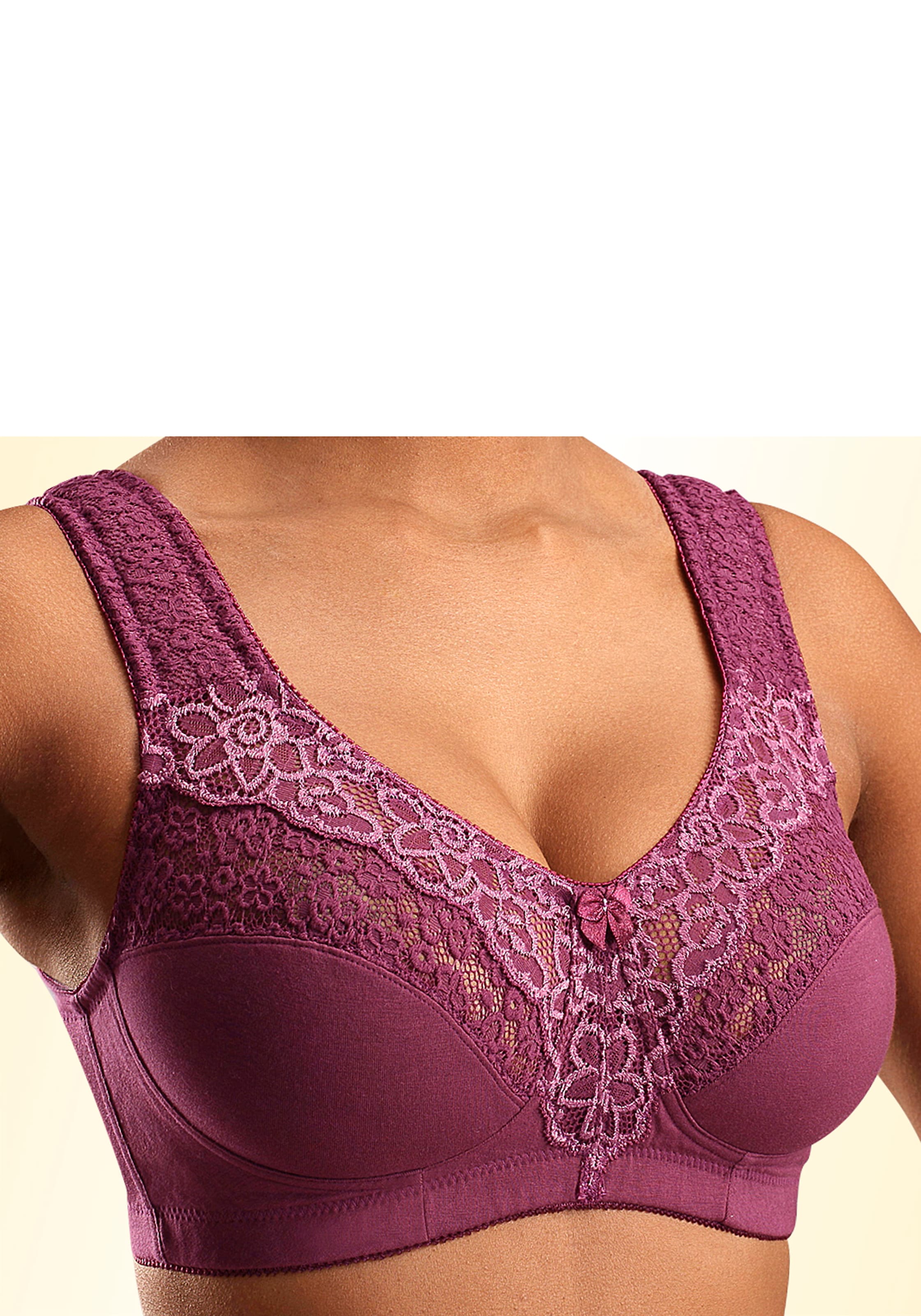 petite fleur Entlastungs-BH Packung,  ohne Bügel, Baumwollqualität, Packung – ideal für große Größen