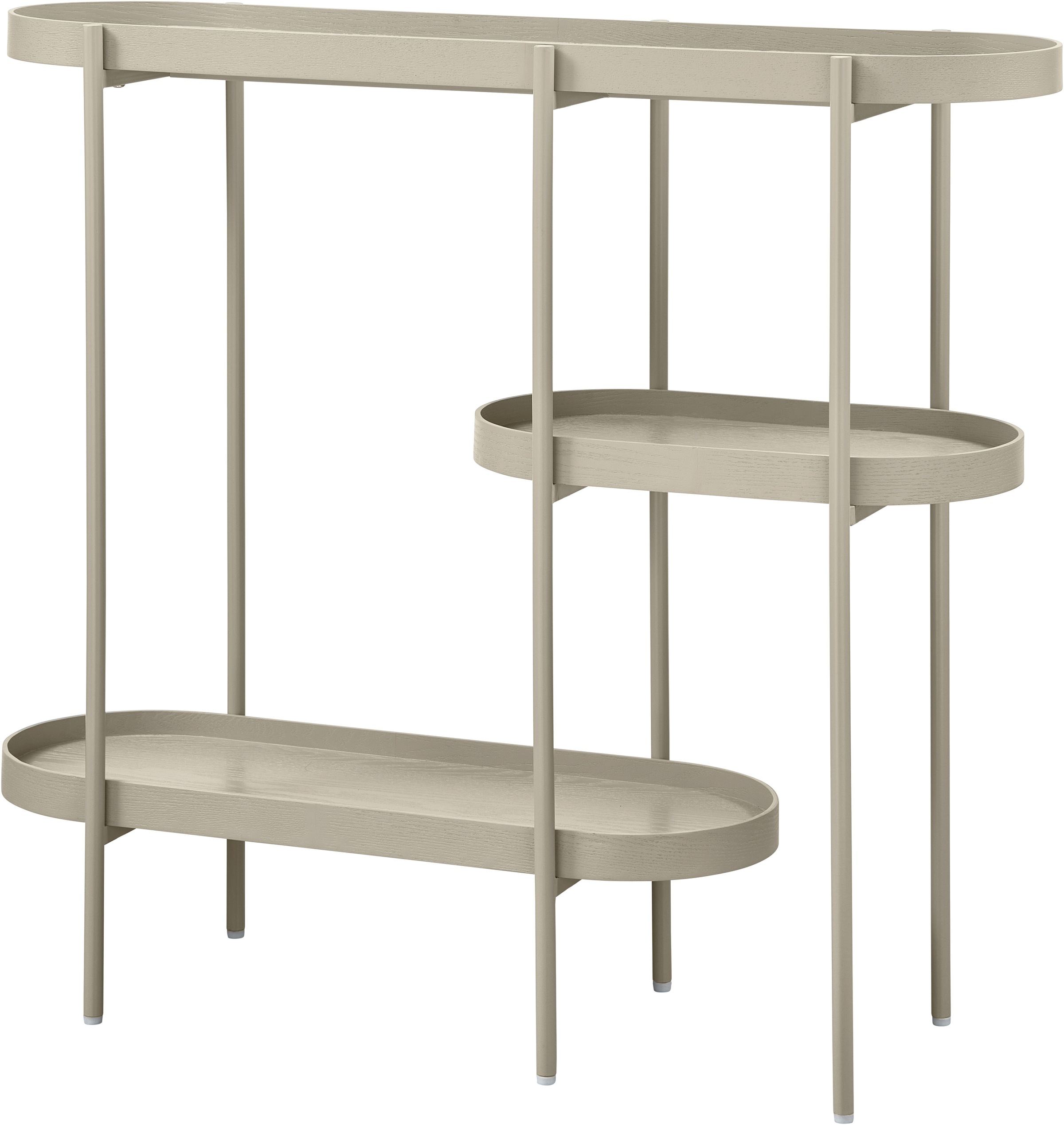 WOOOD Beistelltisch »Noan aus MDF mit pulverbeschichtetem Metallgestell, 90 x 28 x 80 cm« Tragkraft 5 kg pro Boden, Gestellrohr Ø 1,5 cm