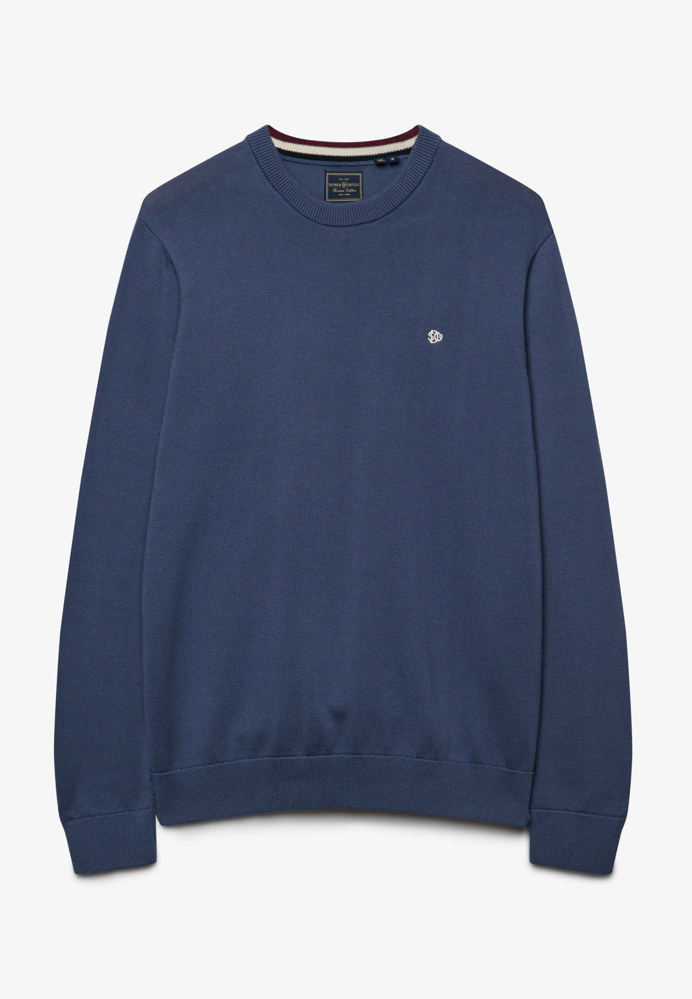 Superdry Rundhalspullover »PREP ESSENTIAL COTTON JUMPER« Baumwolle, slim fit