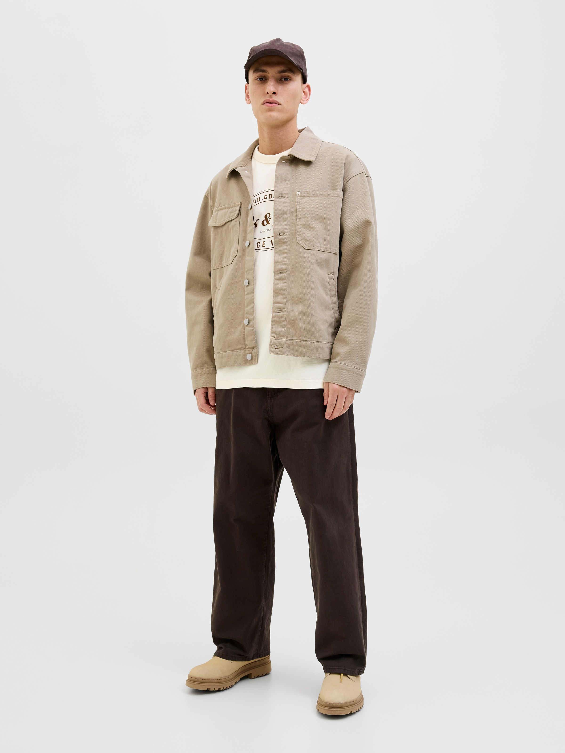 Jack & Jones T-Shirt »JJEDOVER PRINT TEE SS CREW NECK«