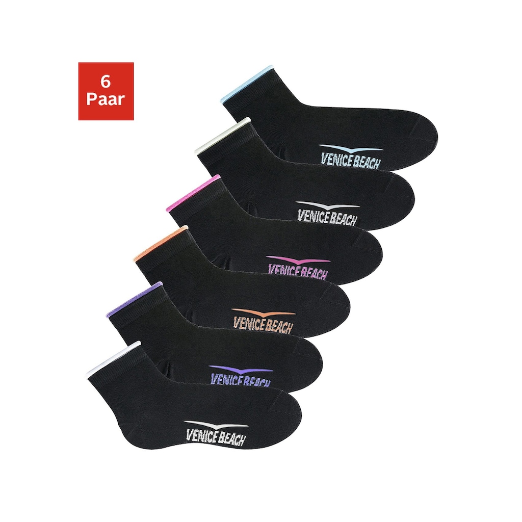 Venice Beach Kurzsocken, (Set, 6 Paar)