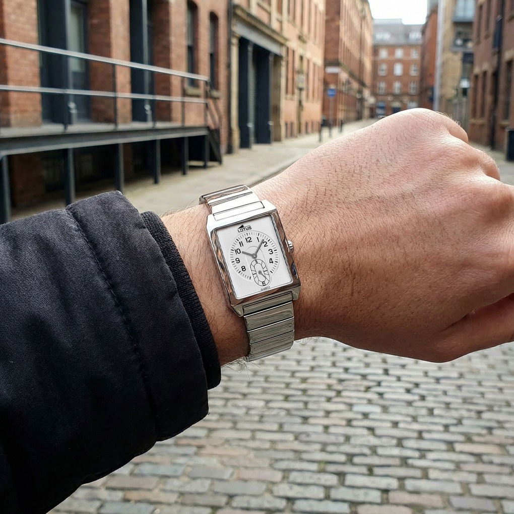 Lotus Quarzuhr »Square Series« Armbanduhr, Damenuhr, Herrenuhr, Edelstahlarmband, analog