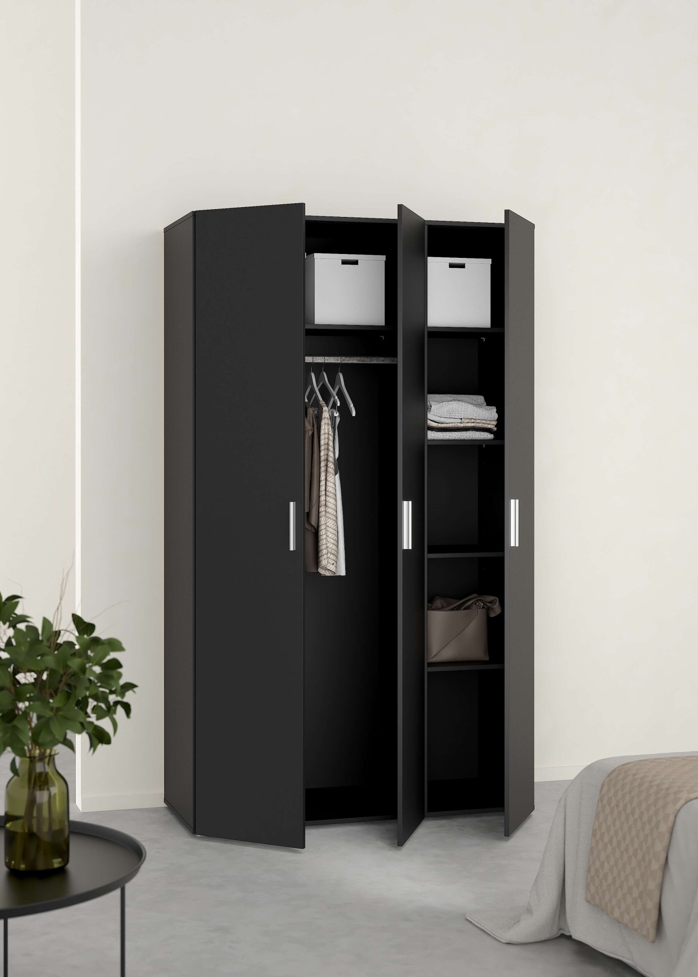 INOSIGN Kleiderschrank »Pepe Drehtürenschrank, Stauraum«, Breite 79 oder 118 cn, Höhe 200,9 cm