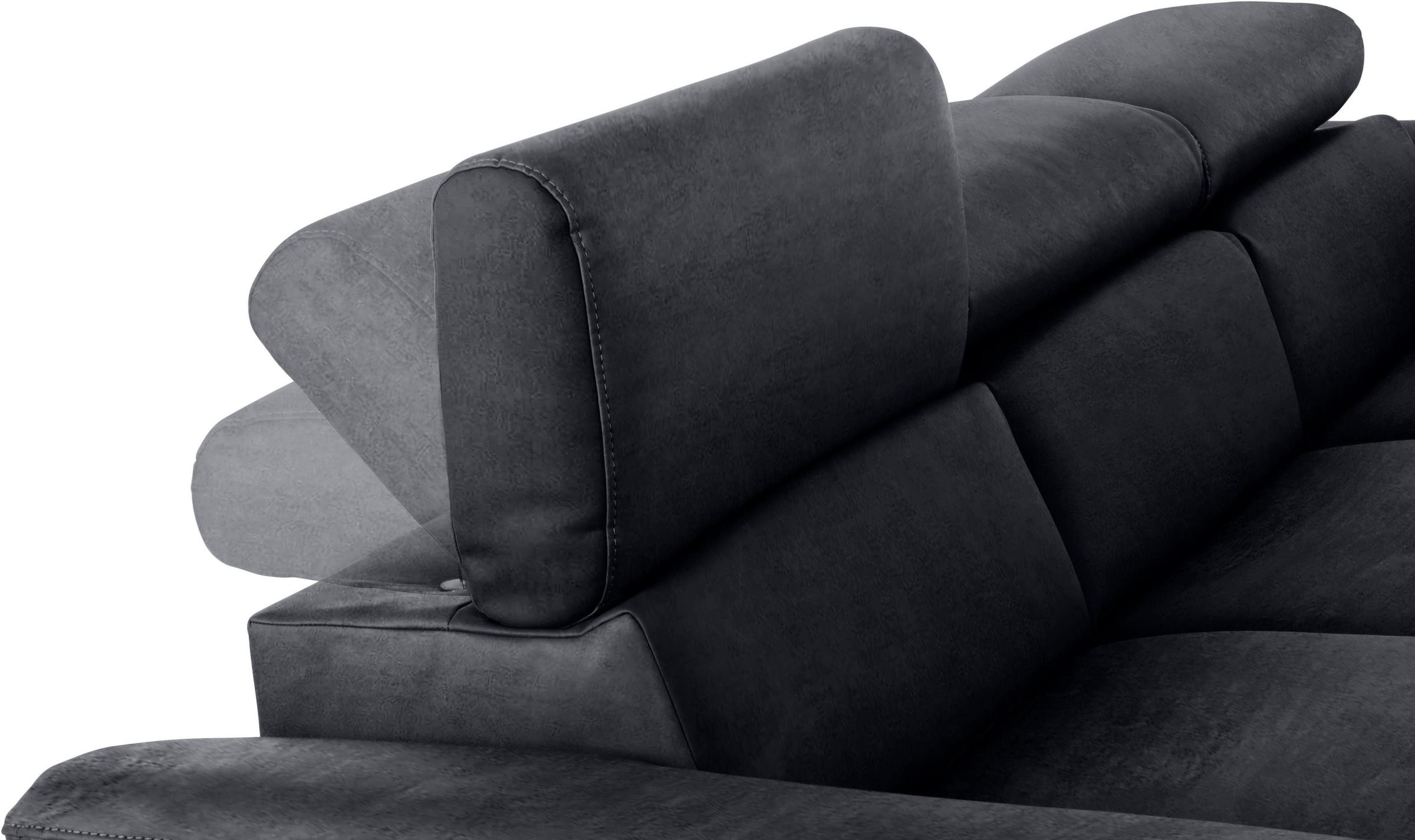 COTTA Ecksofa Komaris, Ecksofa, wahlweise mit RGB-LED-Beleuchtung und Bettfunktion/Bettkasten