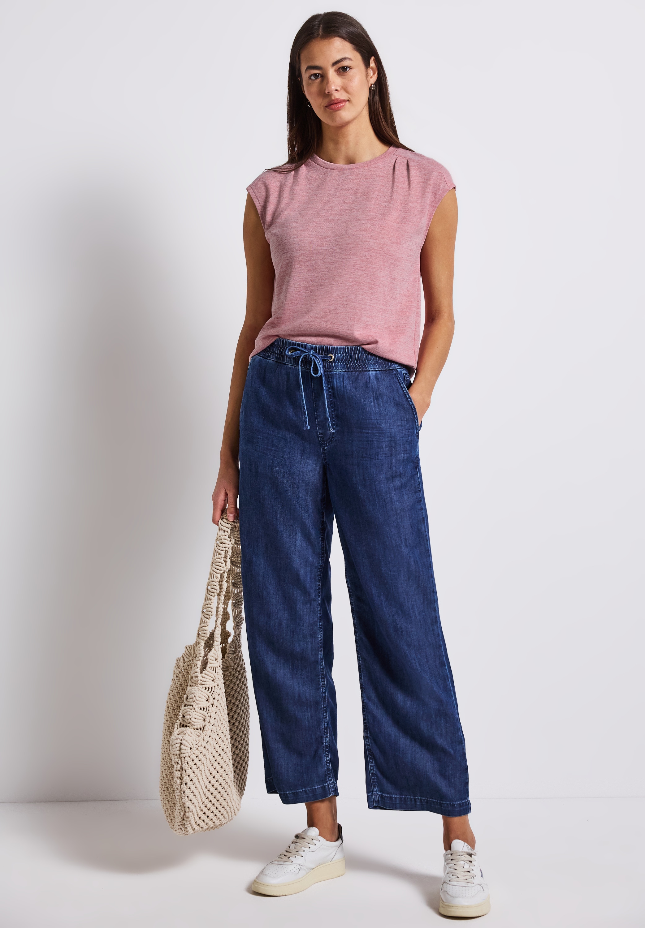 STREET ONE Shirttop »Style Lea«, mit elastischem Bund