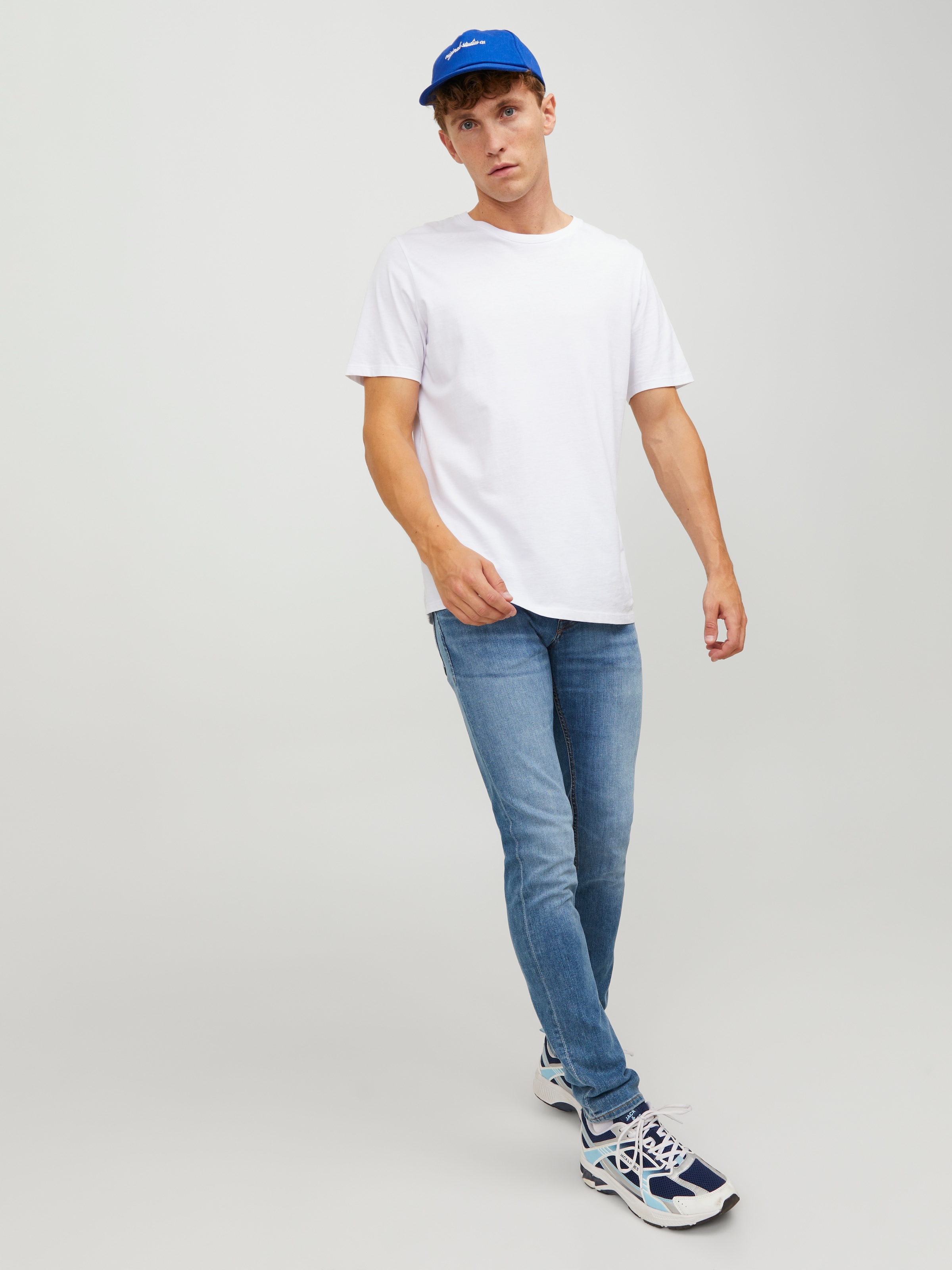 Jack & Jones Slim-fit-Jeans »JJIGLENN  Slim-Fit mit Stretch und praktischer 5-Pocket-Form« mit Abriebeffekten