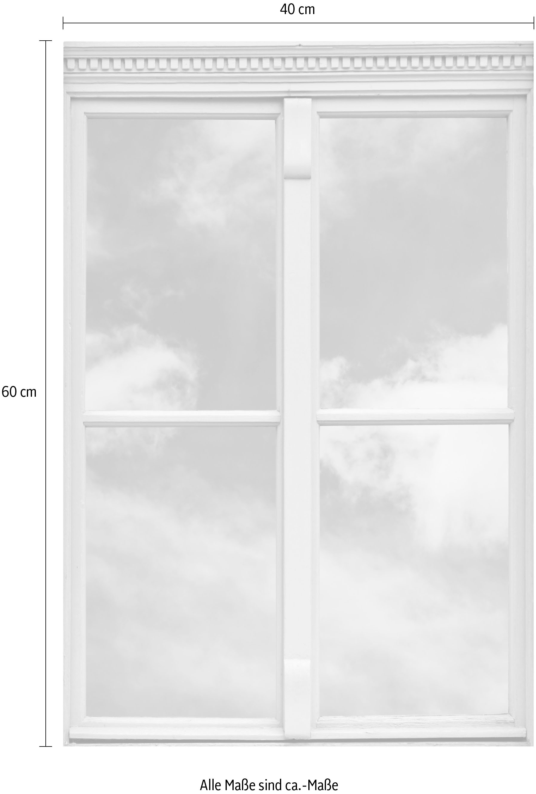 queence Wandsticker »Wolkenhimmel« Wandsticker, Wandbild, selbstklebend, 3D, Fenster