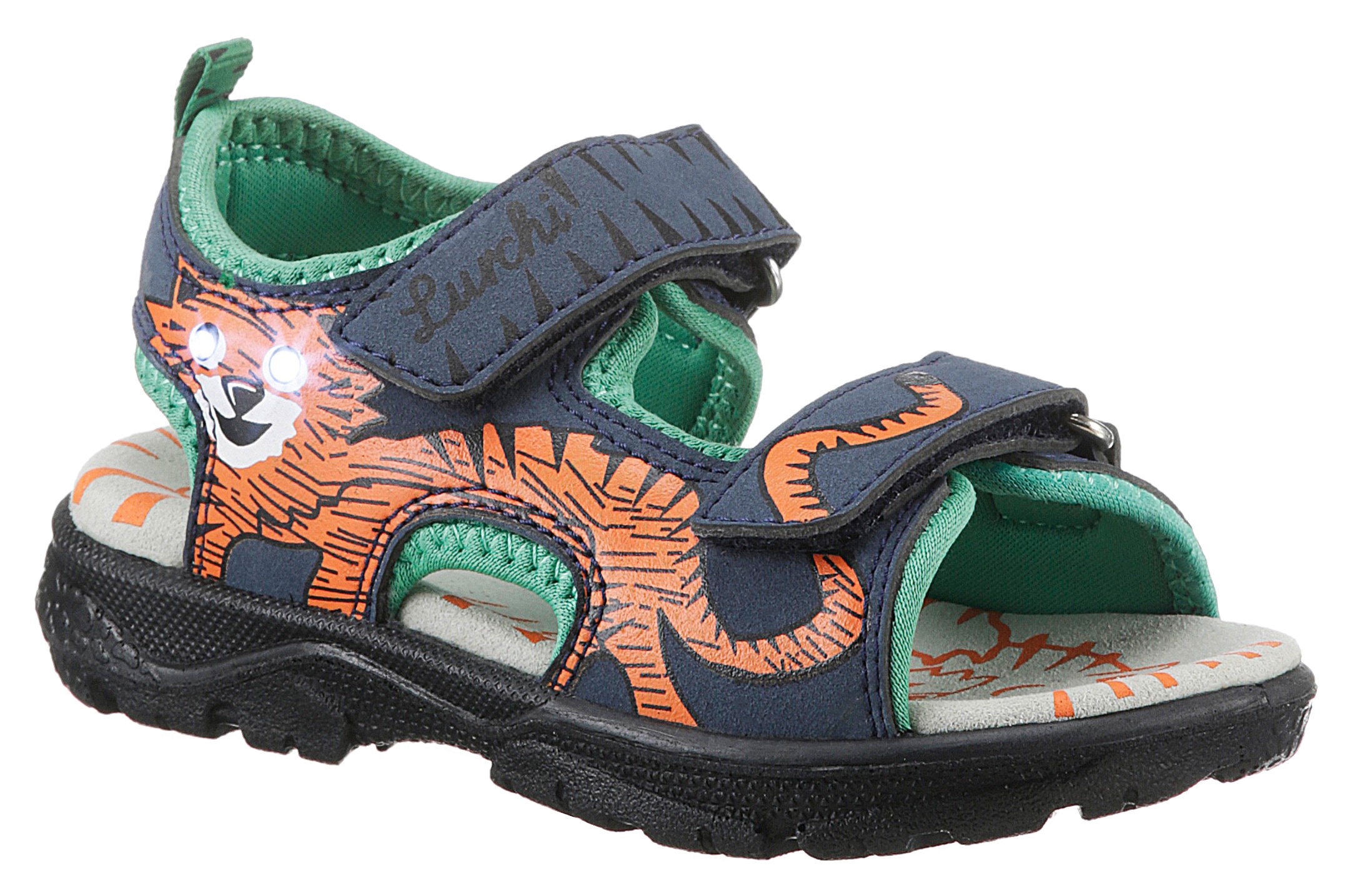 Lurchi Sandale »Blinkschuh Khan«, Sommerschuh, Klettschuh, Outdoorschuh, mit cooler Blinkfunktion