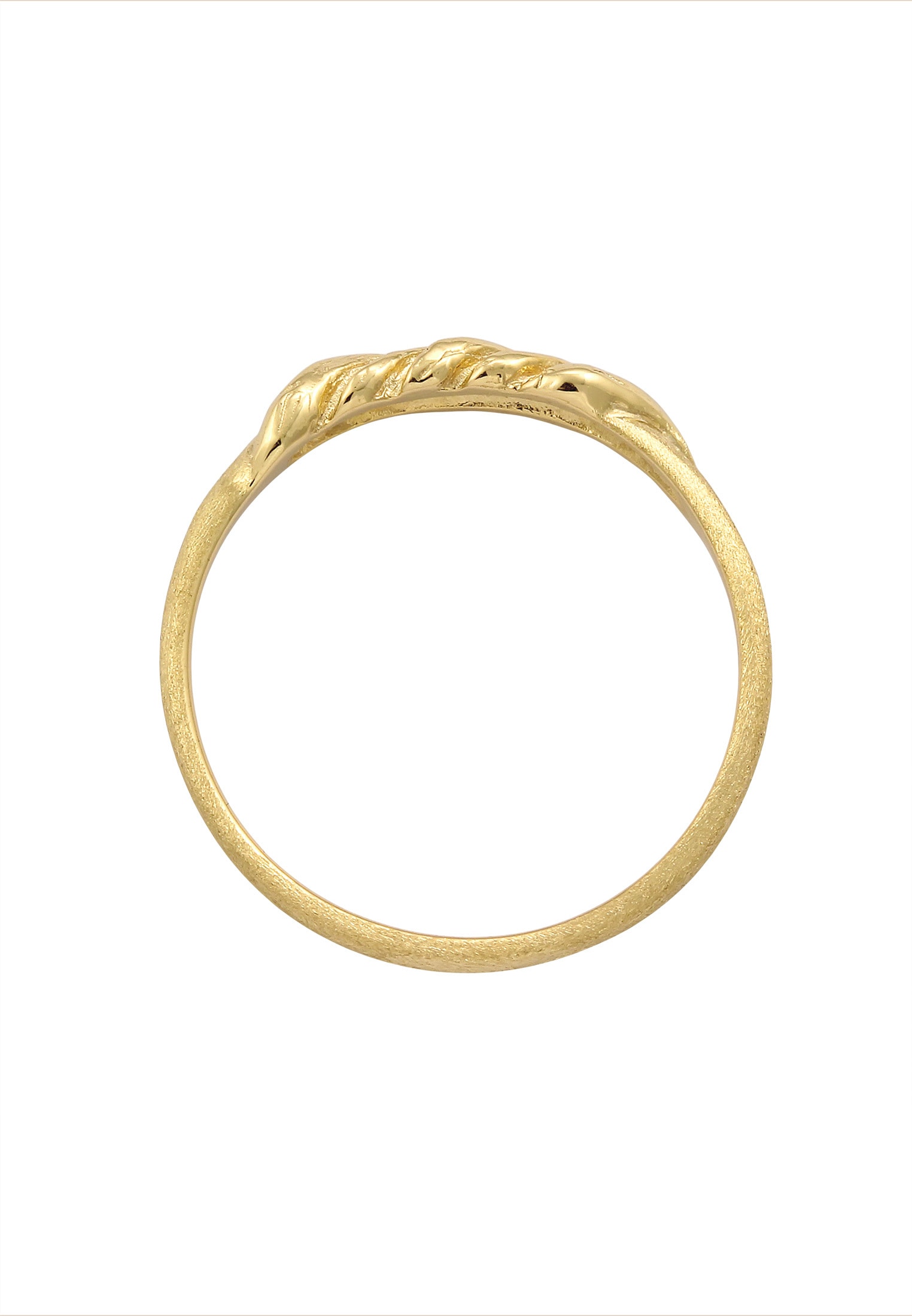 HAZE & GLORY Silberring »Ring Welle 375 Gelbgold - Wave«
