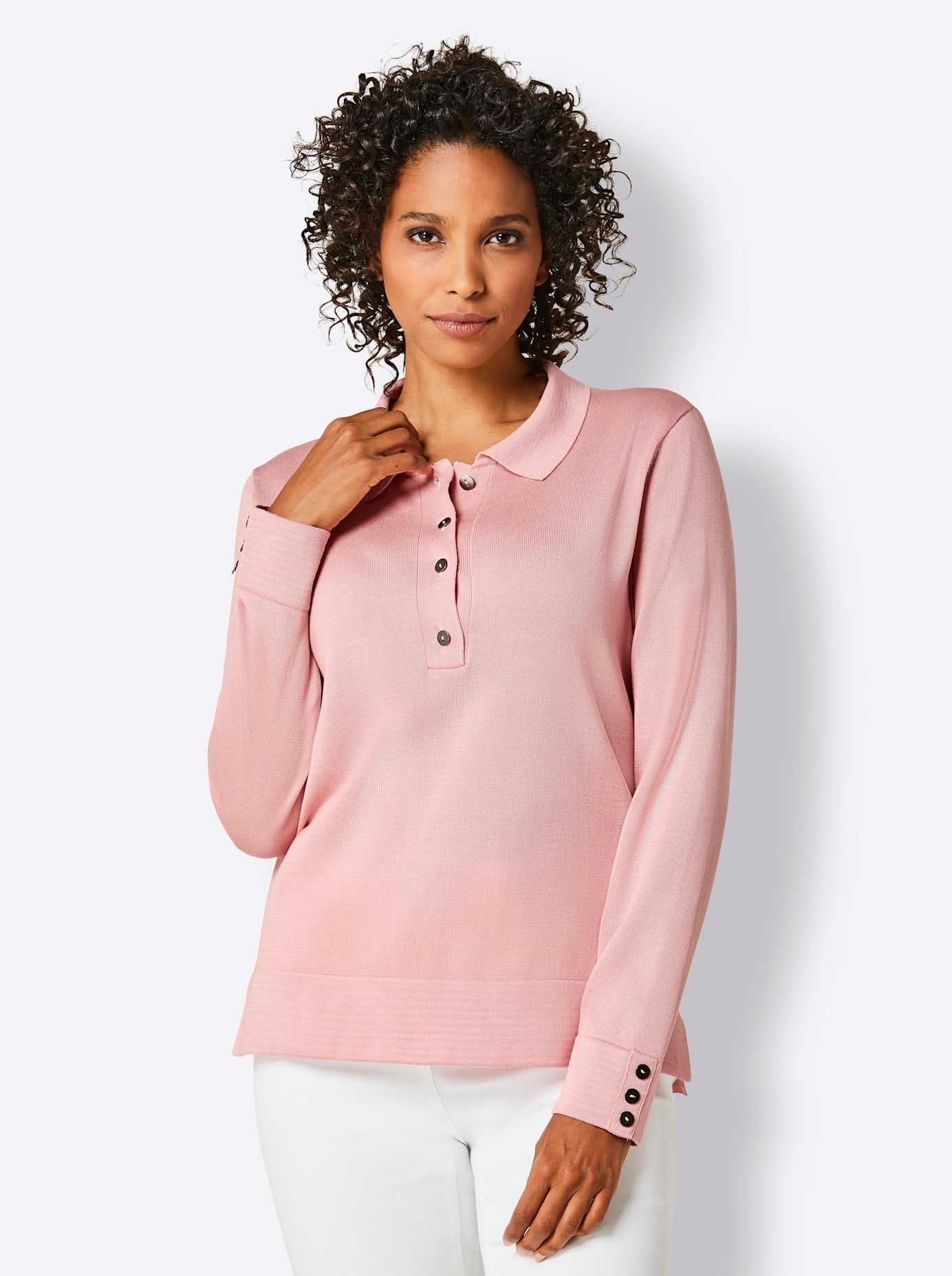 CREATION L PREMIUM Polokragenpullover »Baumwoll-Pullover«