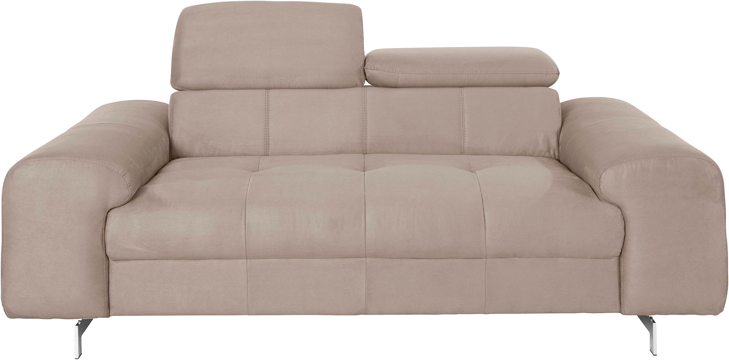 COTTA 2-Sitzer »Chef« Big-Sofa mit Kopfteilverstellung, edle Metallkufen