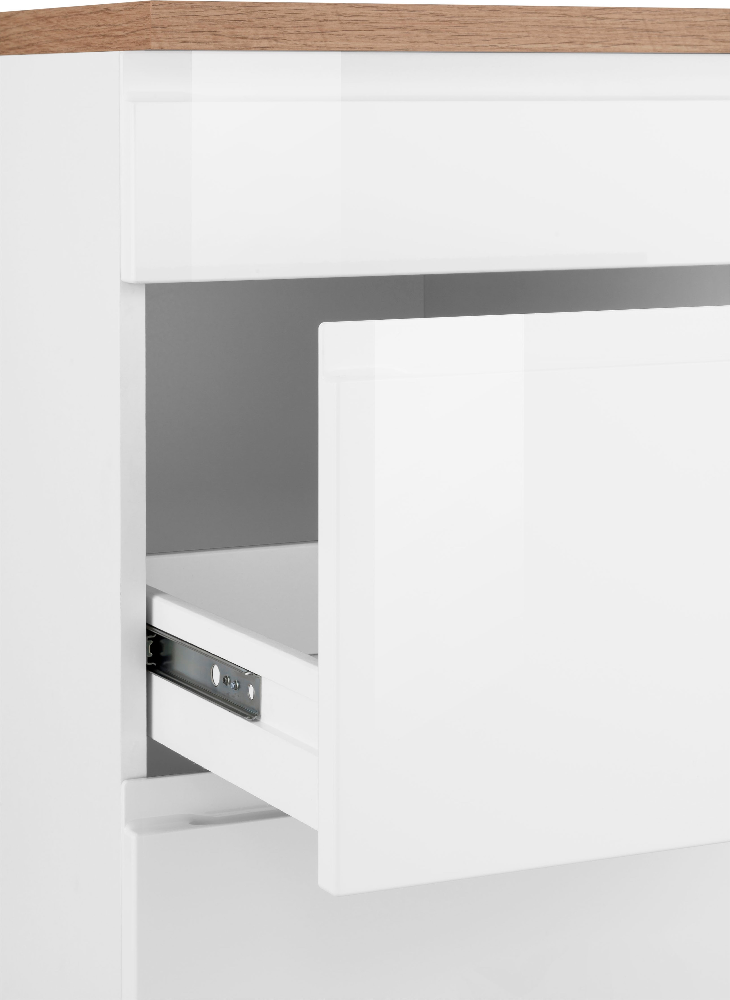 KOCHSTATION Winkelküche »KS-Virginia« Stellbreite 220/220 cm, wahlweise mit E-Geräten