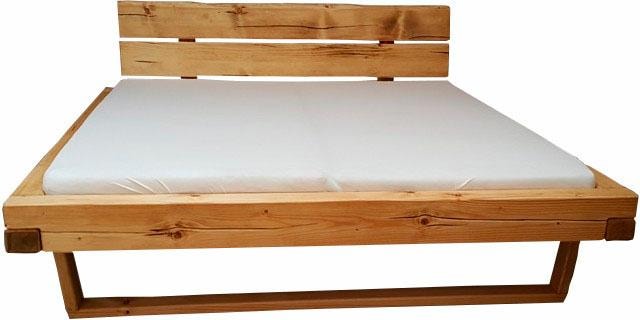 Home affaire Schlafzimmer-Set »Ultima«, (Set, 3 tlg., Liegefläche 180x200cm, Belastbarkeit je Seite bis zu 200kg), 3tlg., massives Fichtenholz, FSC-zertifiziert, in Balken-Optik