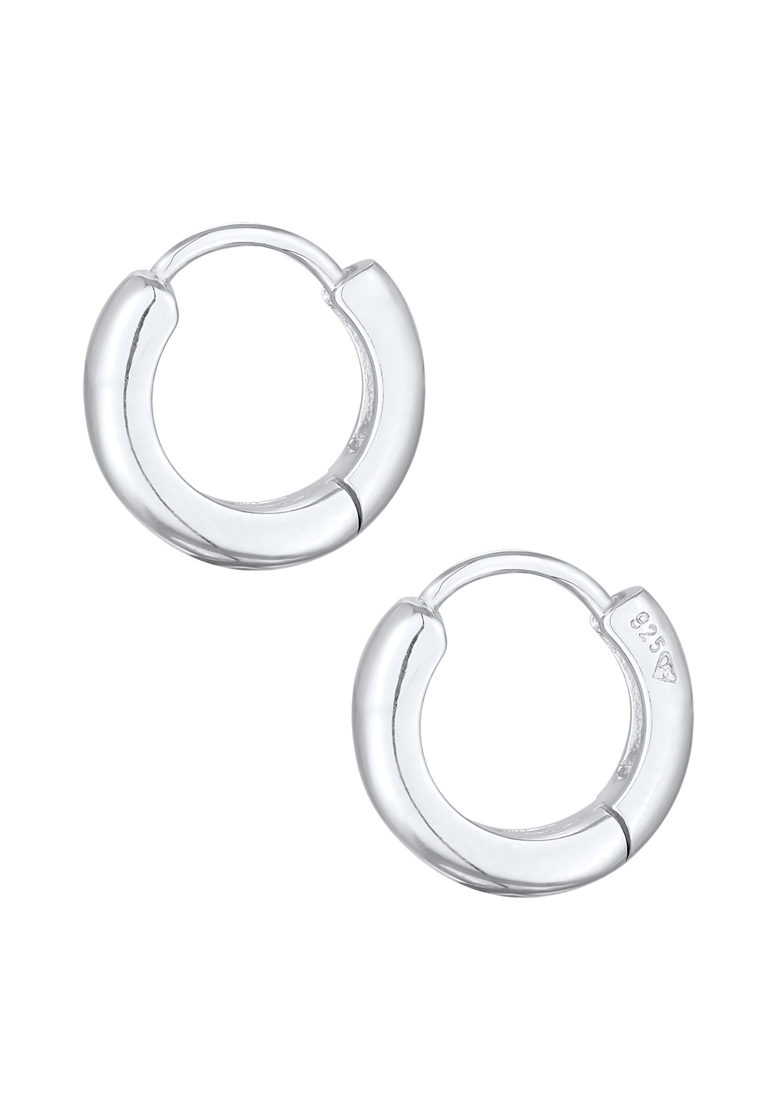 Elli Paar Creolen »Ohrringe Creolen Scharnier Basic Rund 925 Silber«
