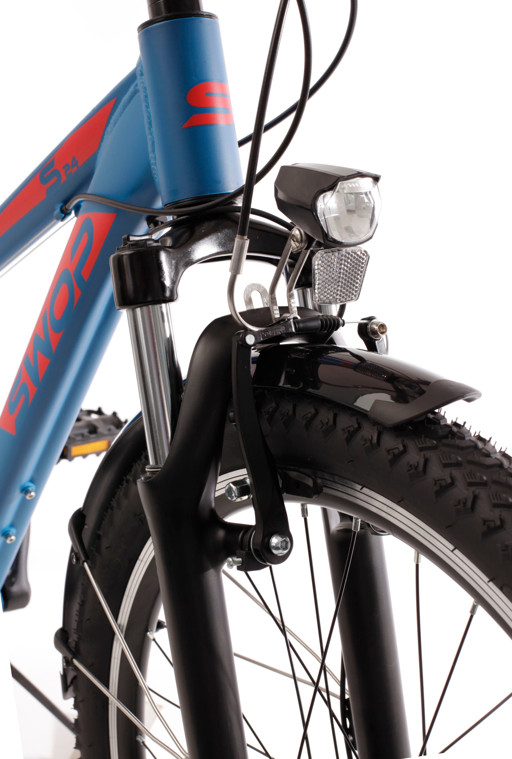 Bachtenkirch ATB »24" "SWOP" Jugendfahrrad matt-blau mit Federgabel«, 8 Gang, Shimano, Shimano-TX Schaltwerk, Kettenschaltung, für Damen und Herren, Kettenschaltung