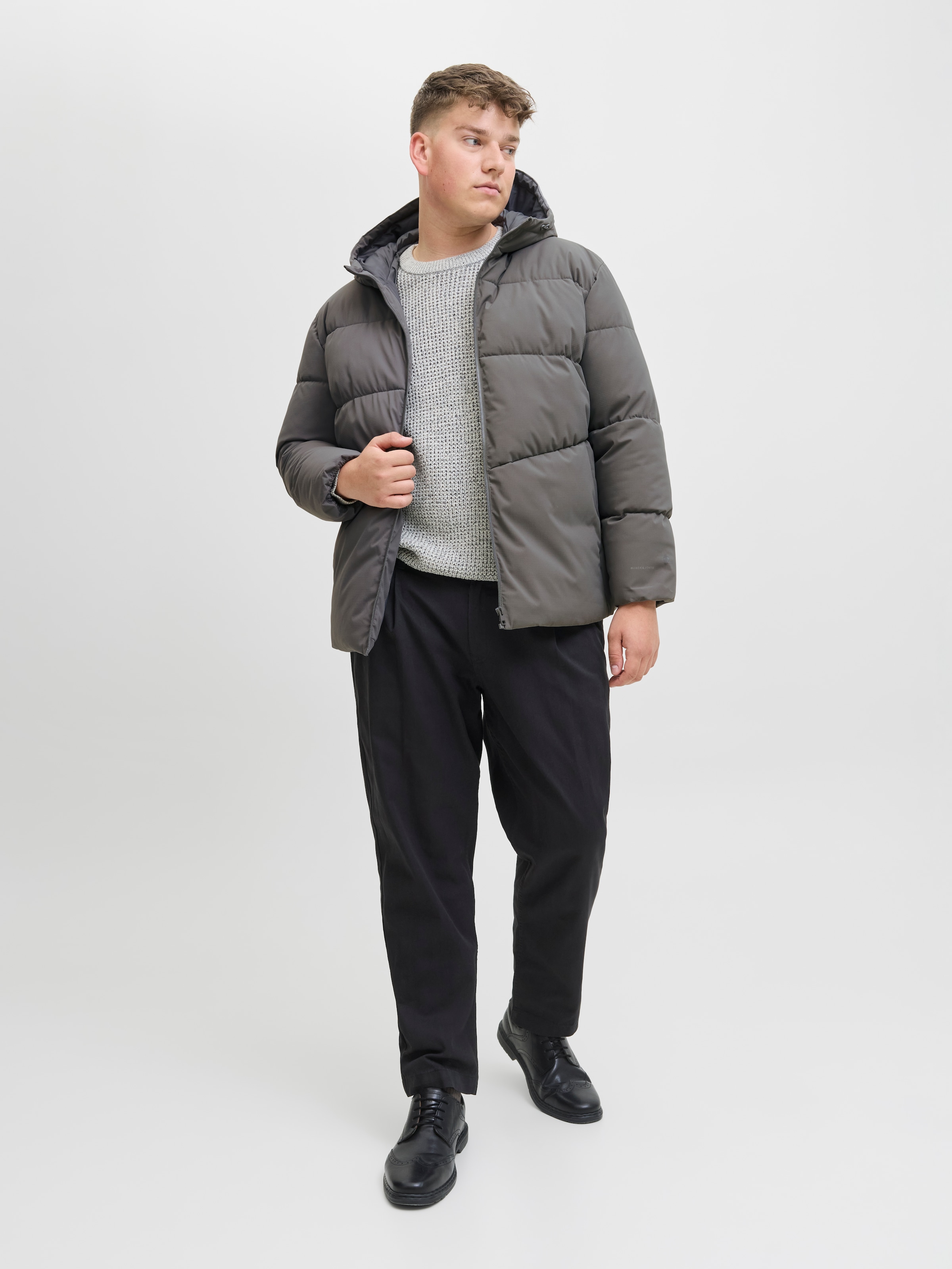 Jack & Jones PlusSize Steppjacke »JJGLOBAL PUFFER JACKET PLS« mit Kapuze