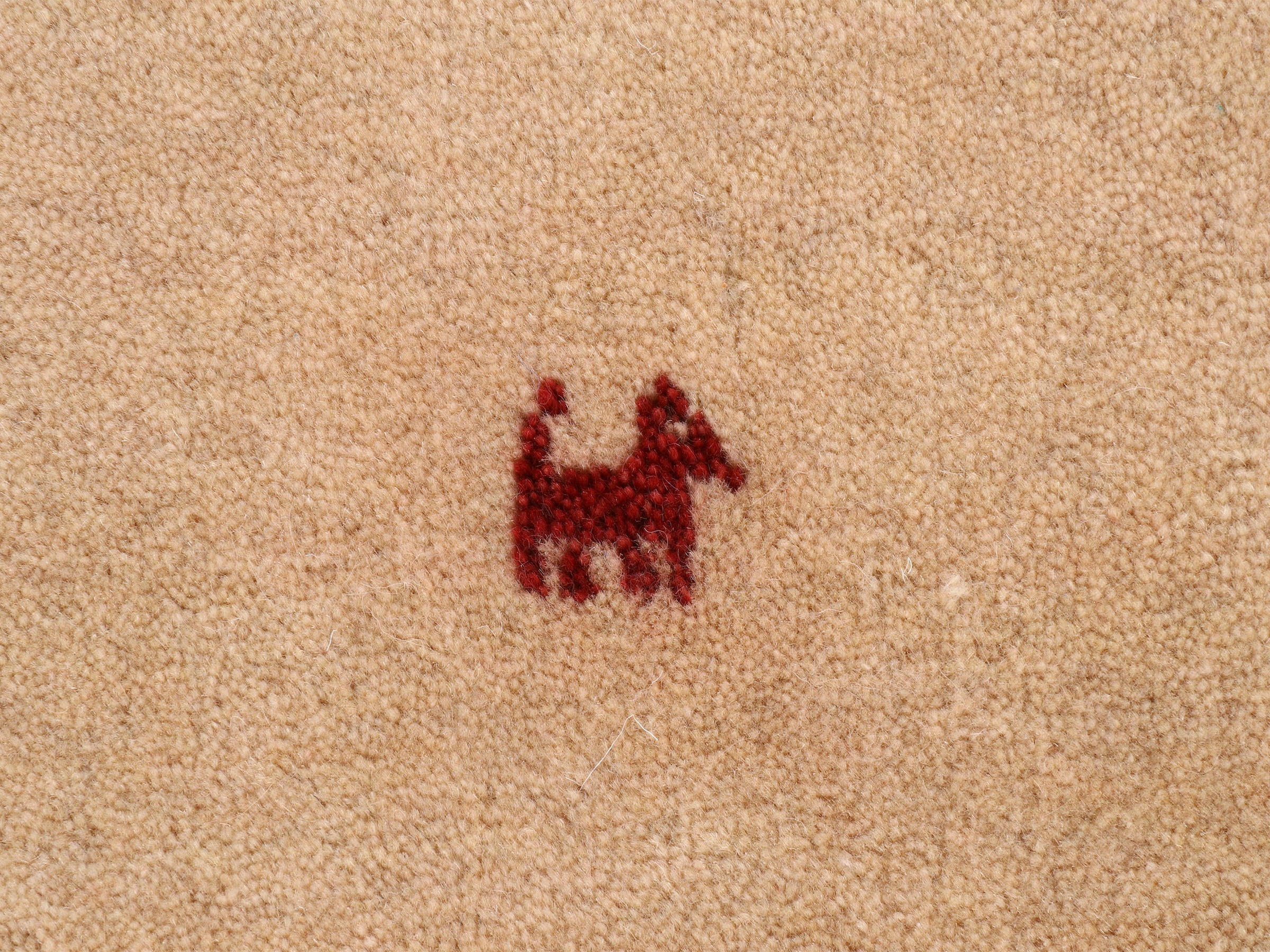 carpetfine Wollteppich »Gabbeh Uni, auch als Läufer erhältlich«, rechteckig, 15 mm Höhe, reine Wolle, handgewebt, Gabbeh Loom Tiermotiv, große Farbauswahl