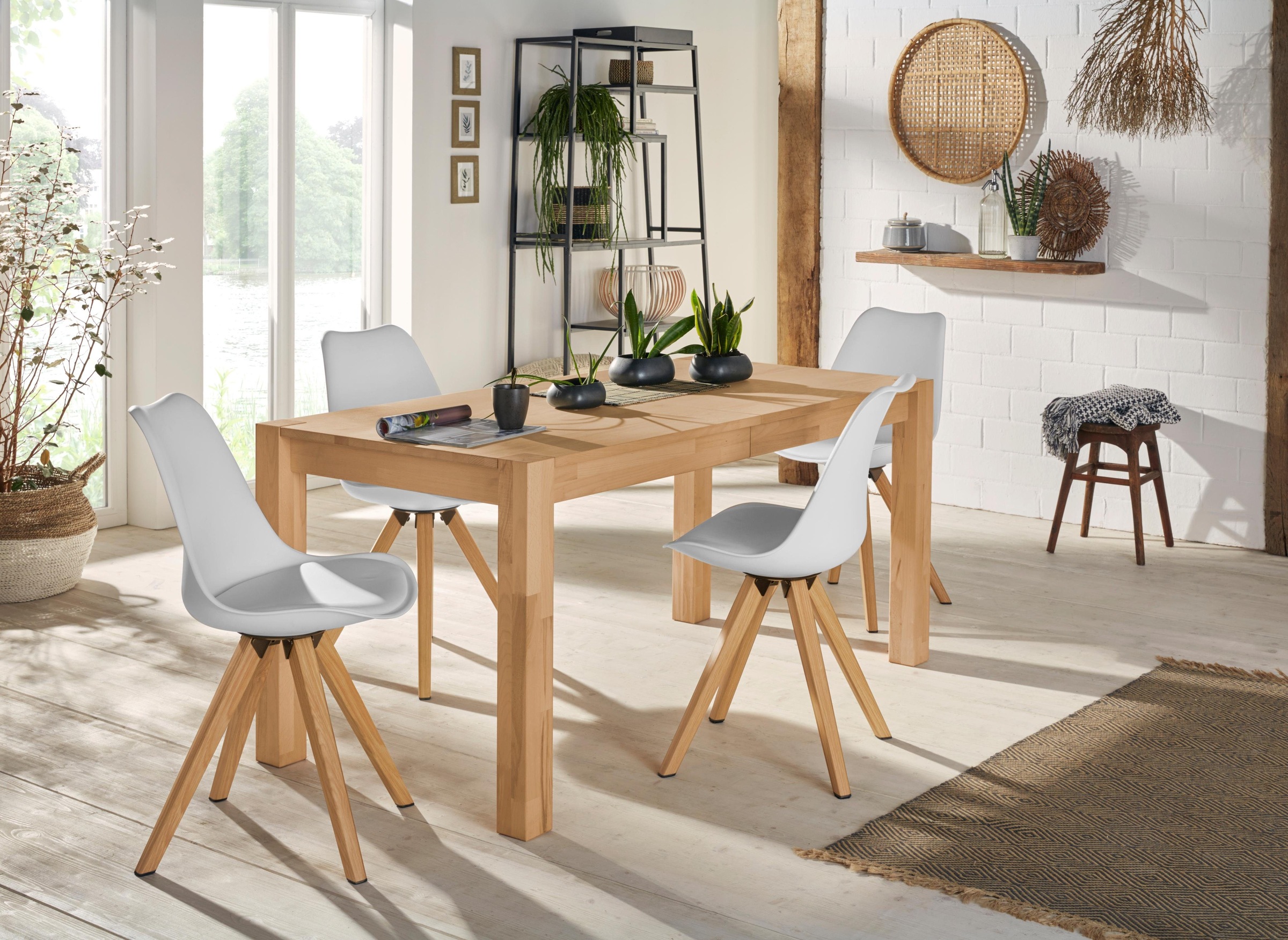 Homexperts Esszimmerstuhl »Kaja«, (Set), 2 St., Kunstleder, Sitzschale mit Sitzkissen in Kunstleder