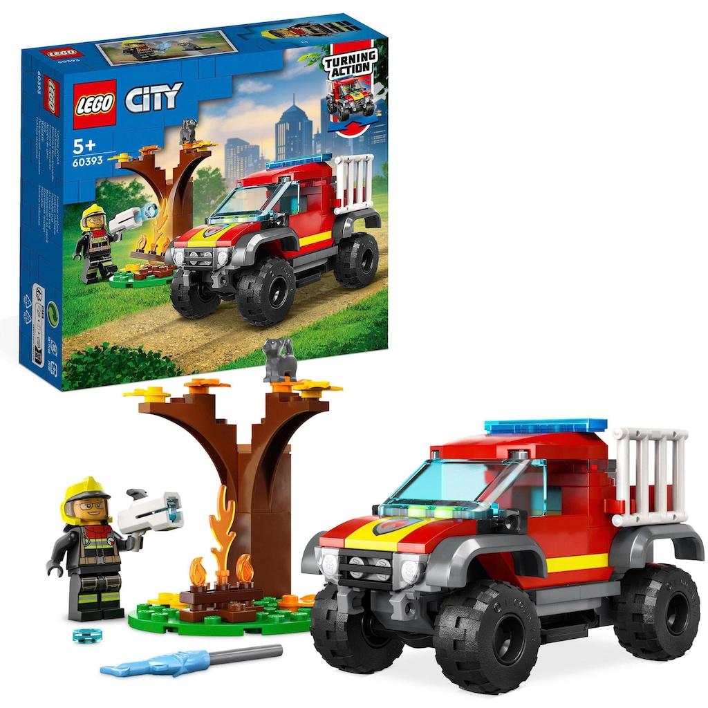 LEGO® Konstruktionsspielsteine »Feuerwehr-Pickup (60393), LEGO® City«, (97 St.)
