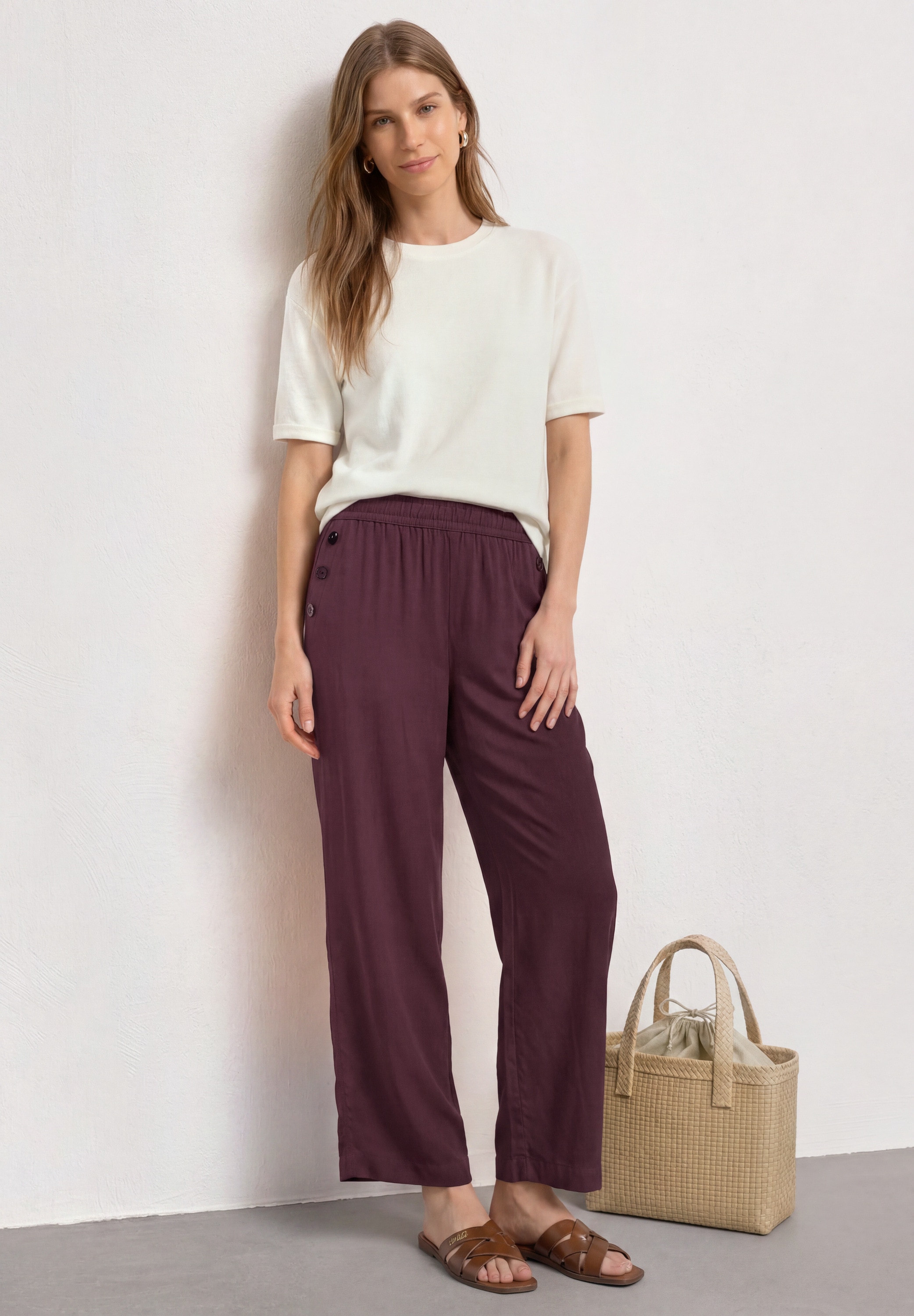 STREET ONE Stoffhose »Style Emee«  Sommerhose mit Gummizug im Loose Fit