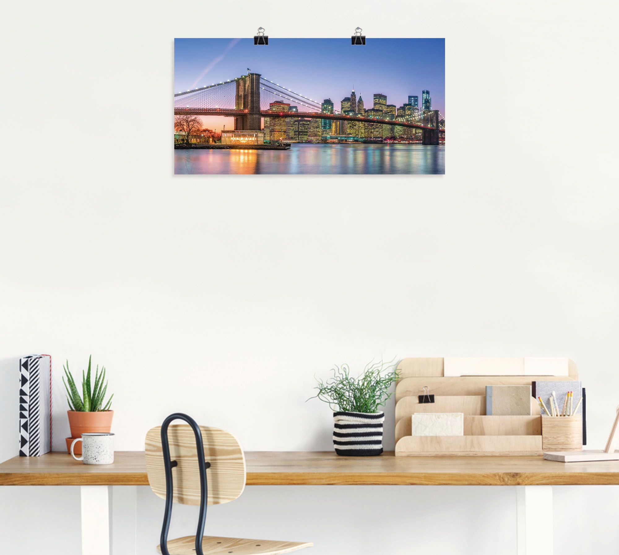 Artland Wandbild »Skyline New York City«, New York, (1 St.), als Alubild, Outdoorbild, Leinwandbild, Poster, Wandaufkleber