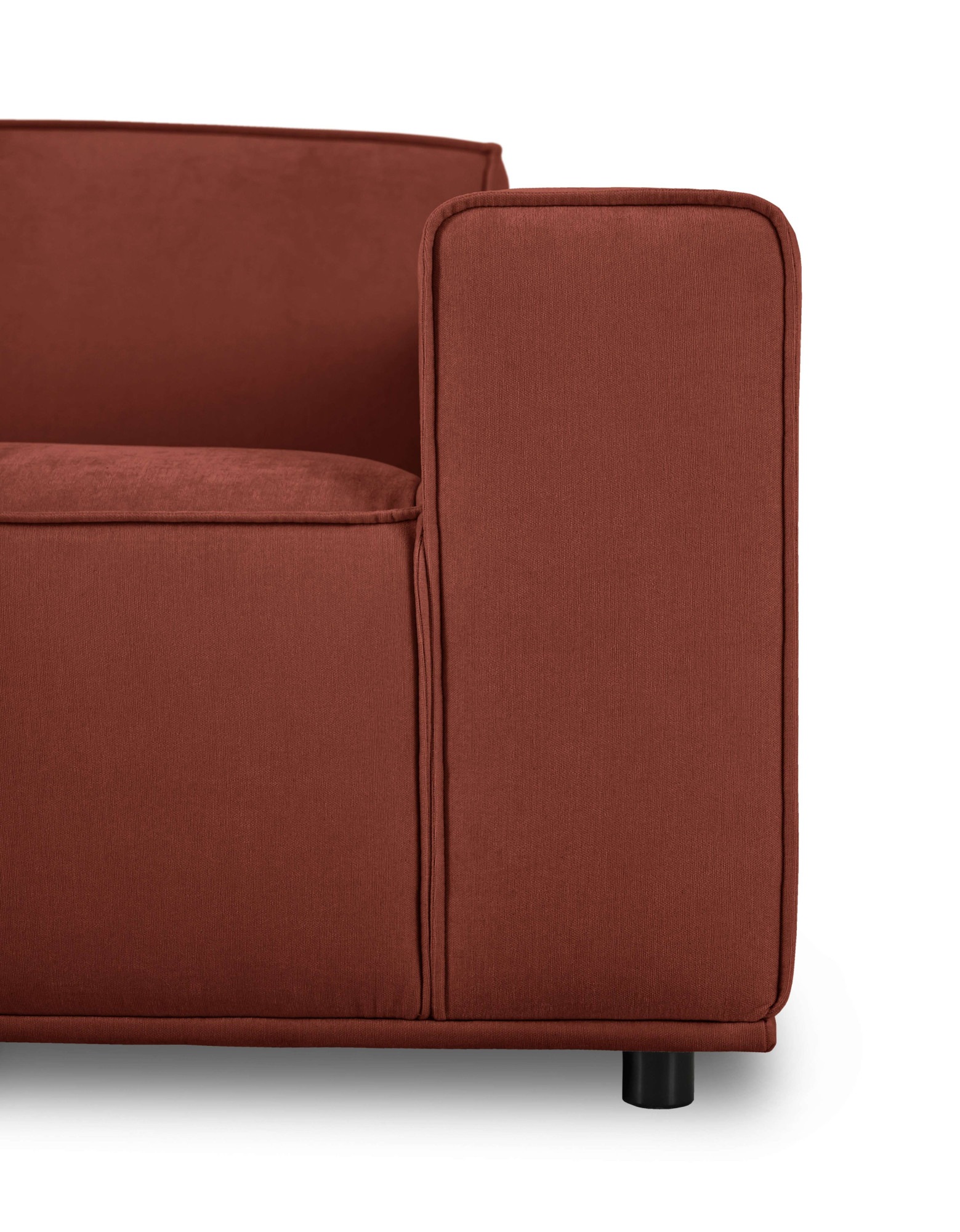 Home affaire Ecksofa »Avelin, 228 cm, L-Form, Chenille, Struktur-Boucle«, mit Wellenunterfederung, Kedernaht, bodentief, Skandi-Design