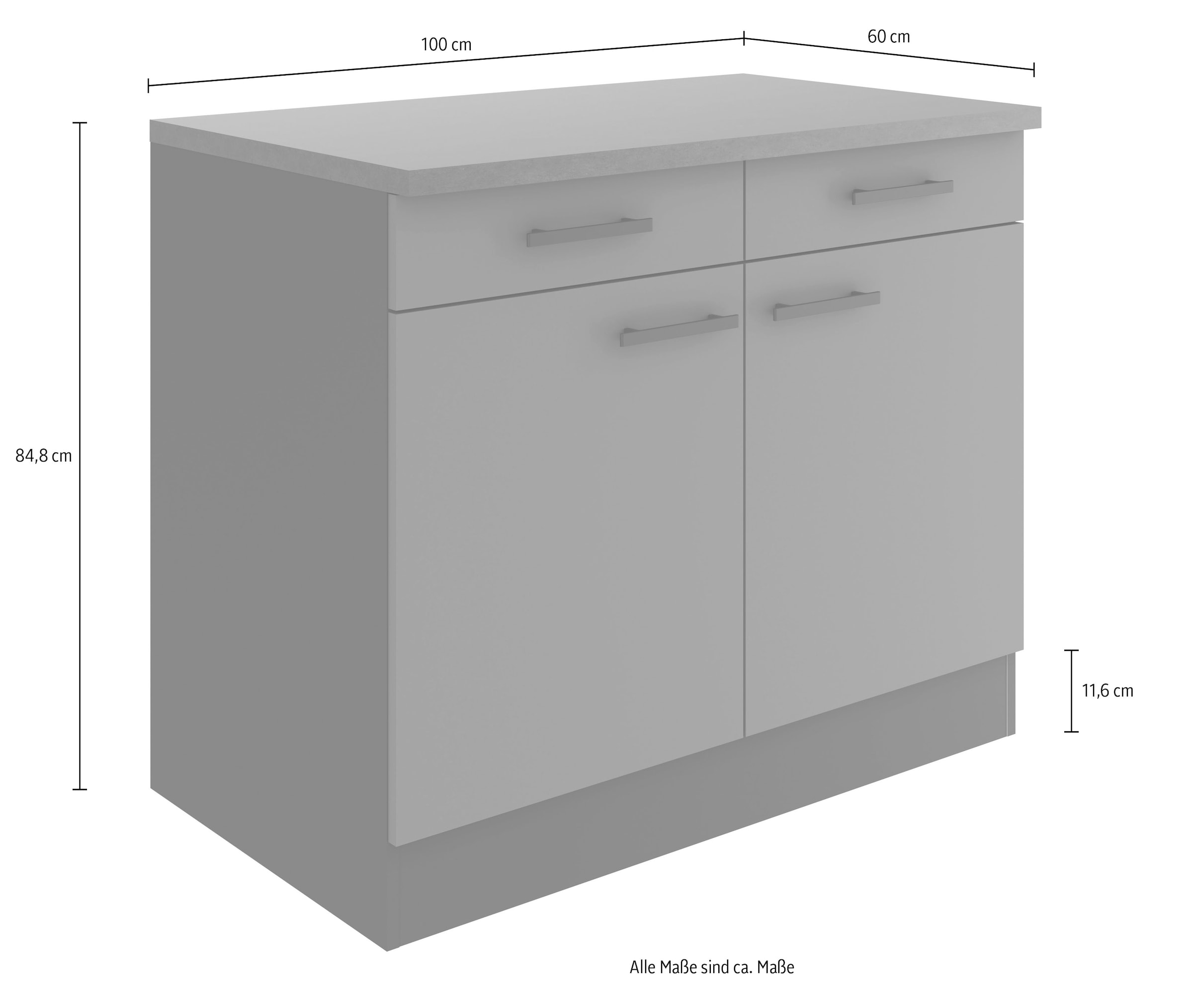OPTIFIT Unterschrank »Palma«, Breite 100 cm, mit 2 Türen und 2 Schubkästen