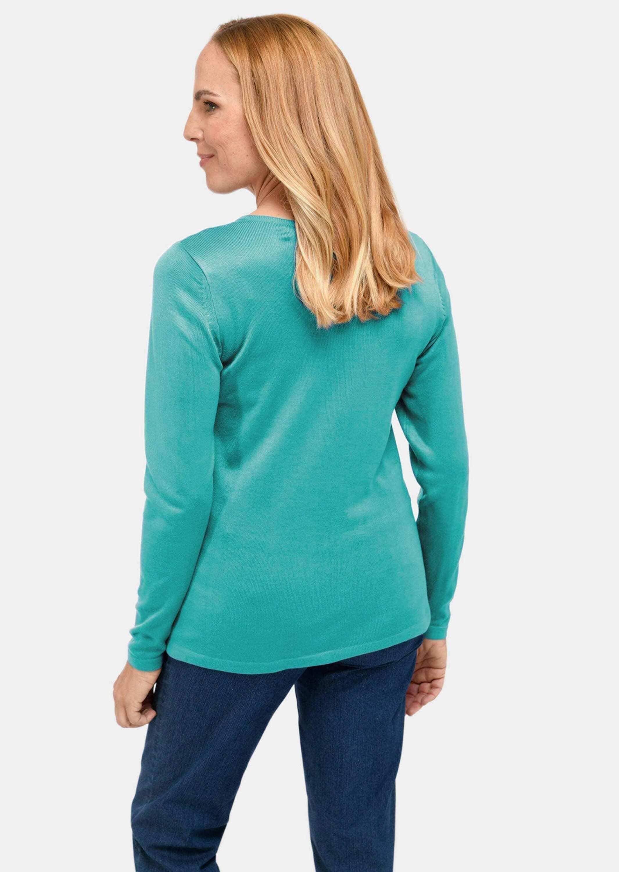 GOLDNER Strickpullover »Unkomplizierter Pullover mit V-Ausschnitt«