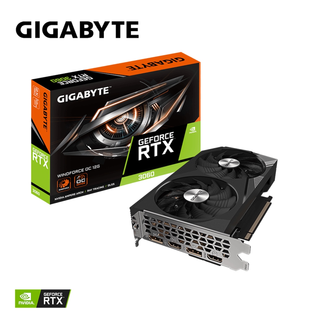 Gigabyte Grafikkarte »GeForce RTX™ 3060 WINDFORCE OC 12G«, 12 GB, GDDR6